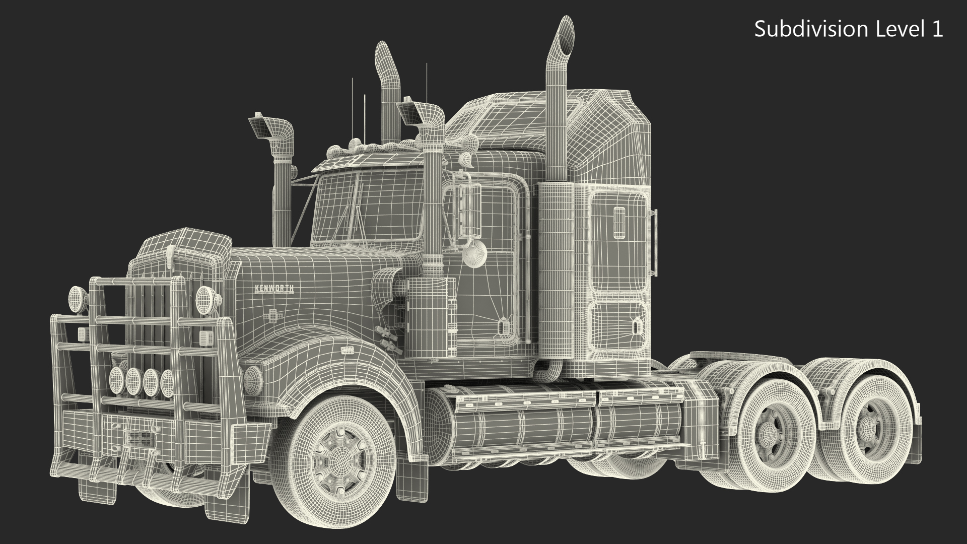 3D Truck Kenworth T900 Legend Rigged model