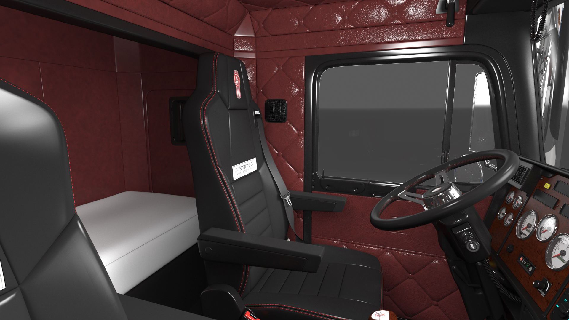 3D Truck Kenworth T900 Legend Rigged model