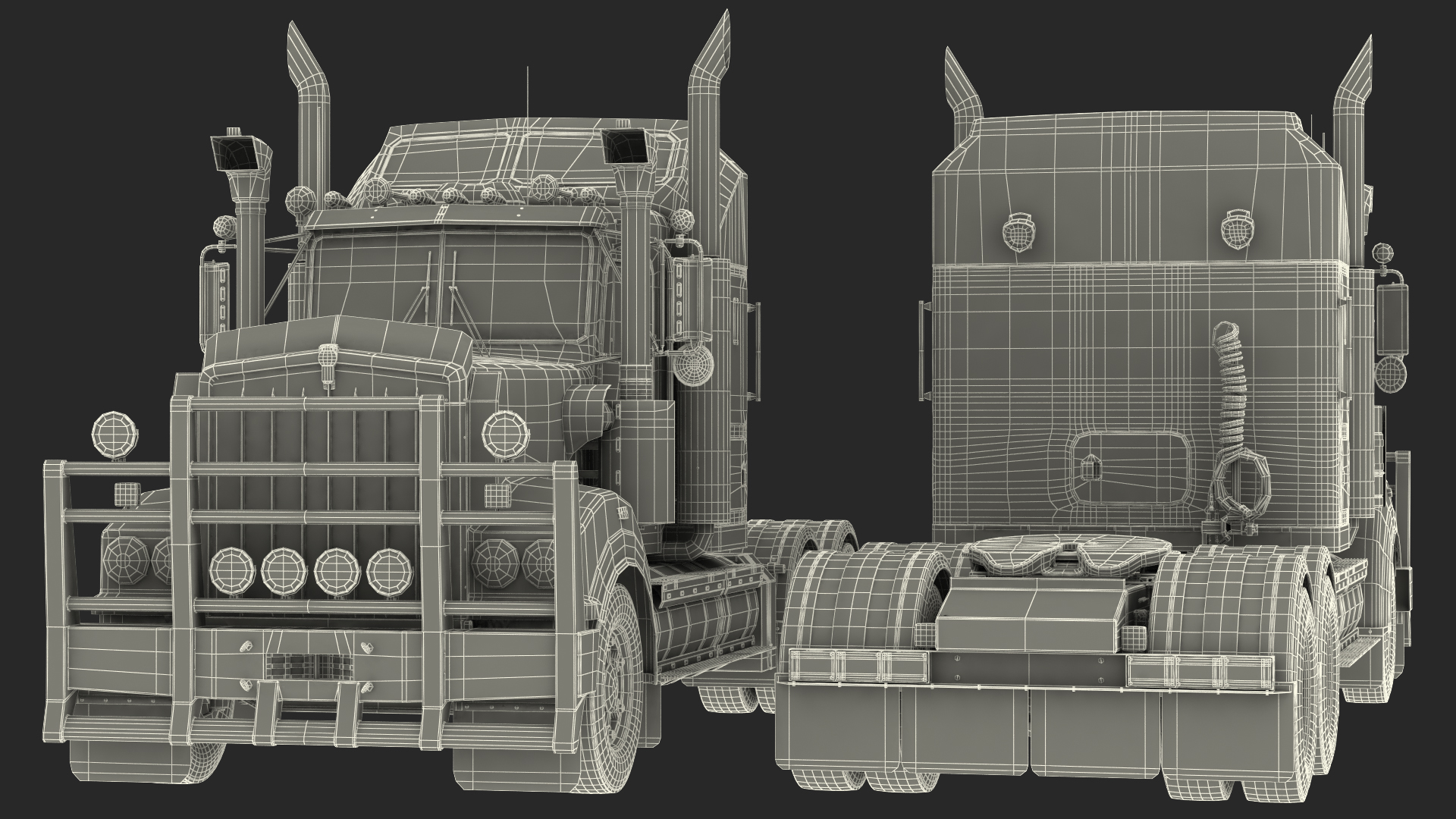 3D Truck Kenworth T900 Legend Rigged model