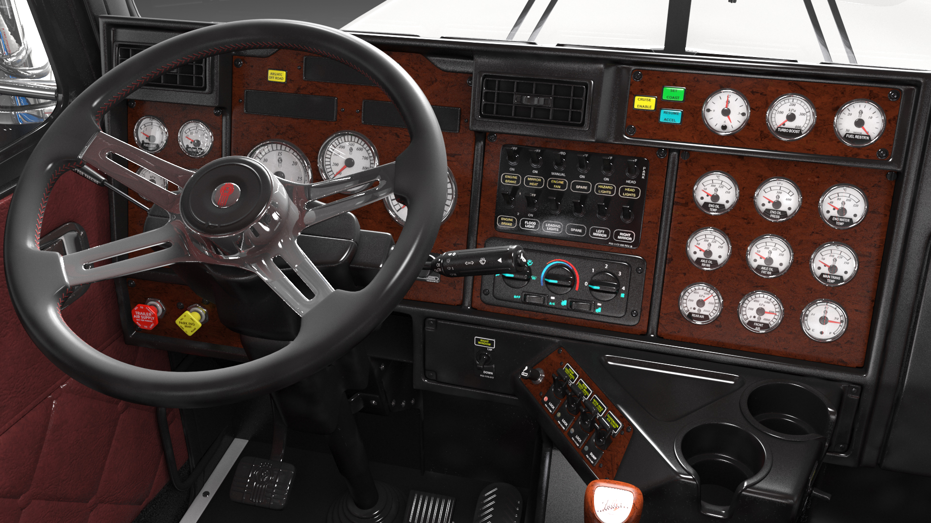 3D Truck Kenworth T900 Legend Rigged model