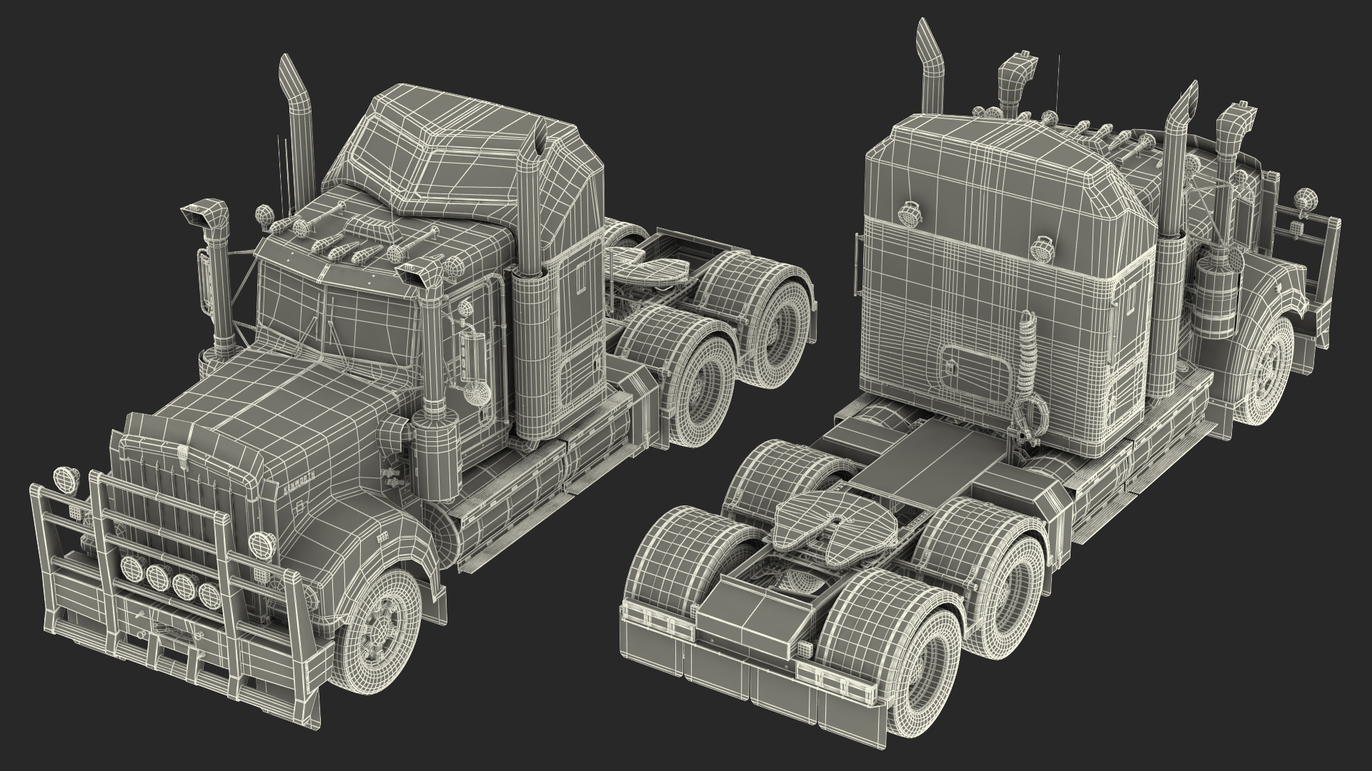 3D Truck Kenworth T900 Legend Rigged model