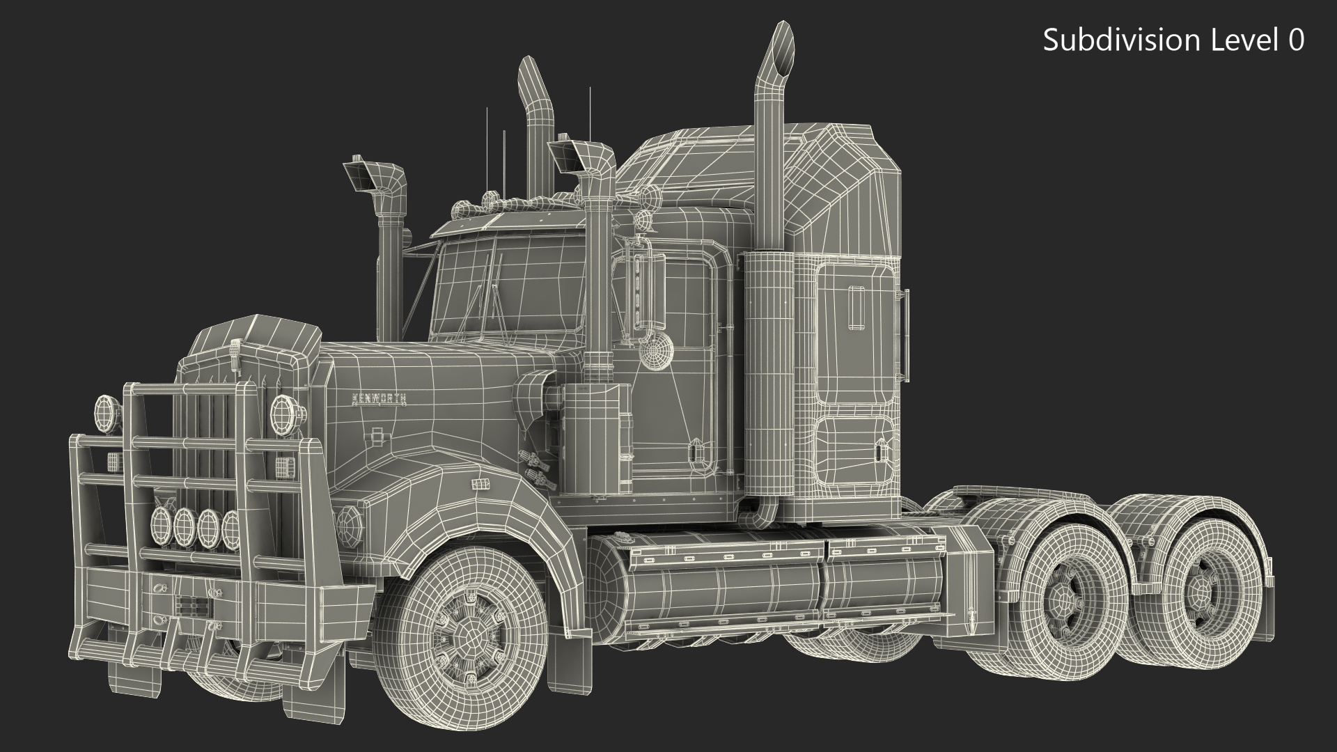 3D Truck Kenworth T900 Legend Rigged model