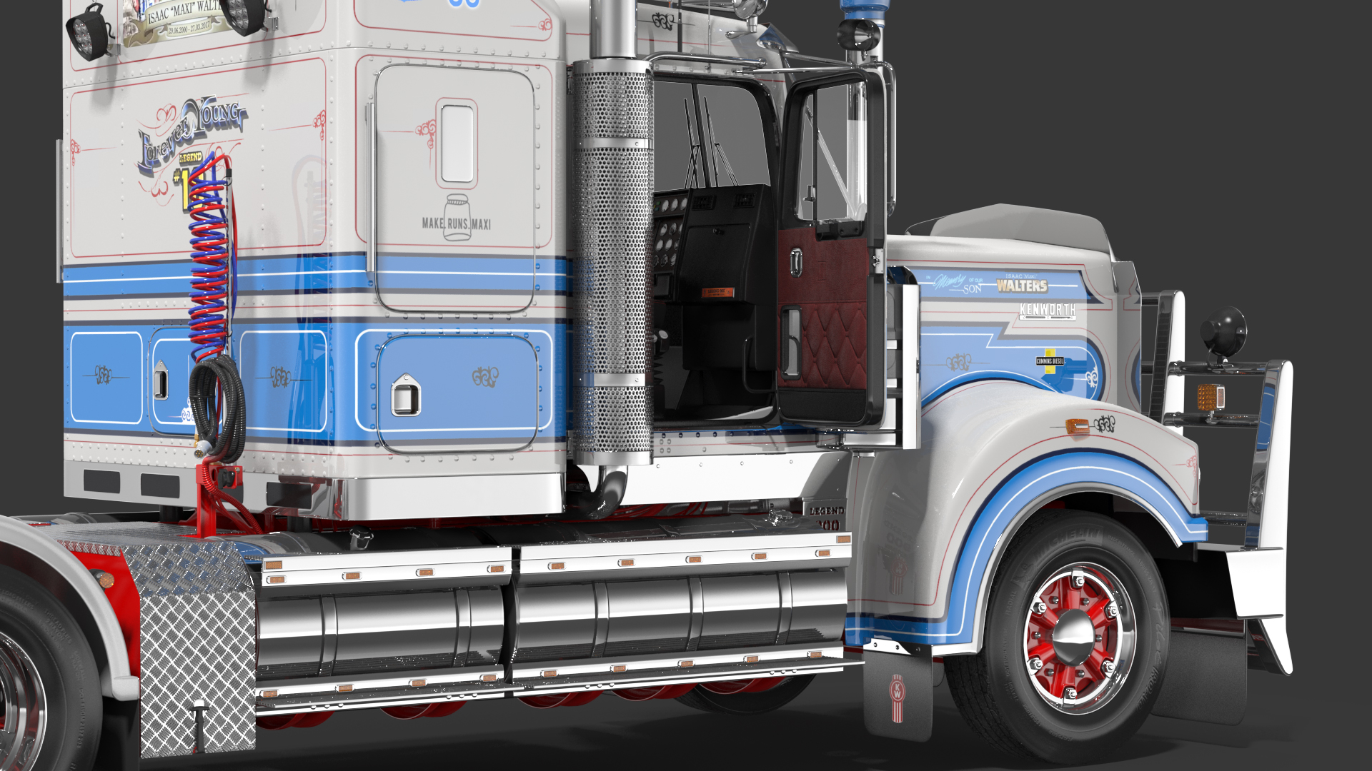 3D Truck Kenworth T900 Legend Rigged model