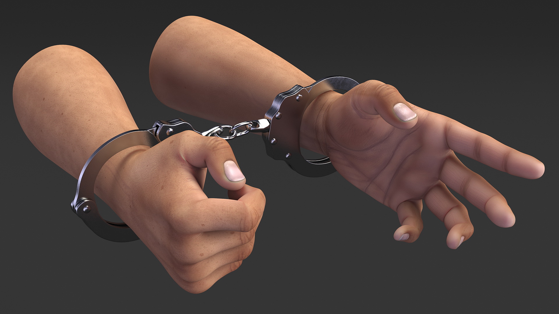 3D model Handcuffed Man Hands