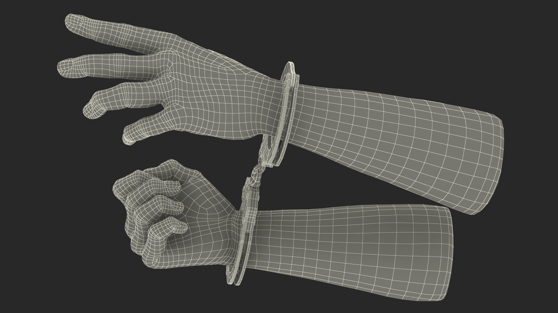 3D model Handcuffed Man Hands