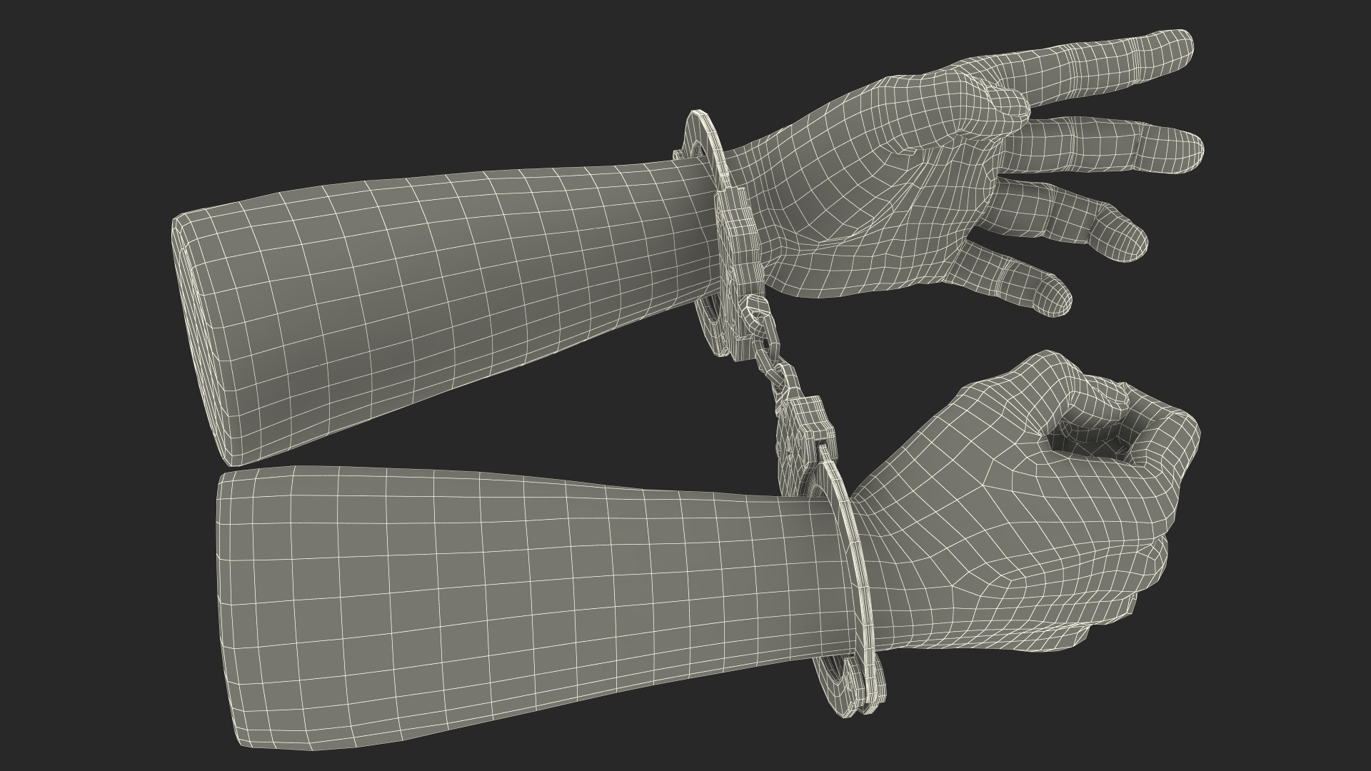 3D model Handcuffed Man Hands