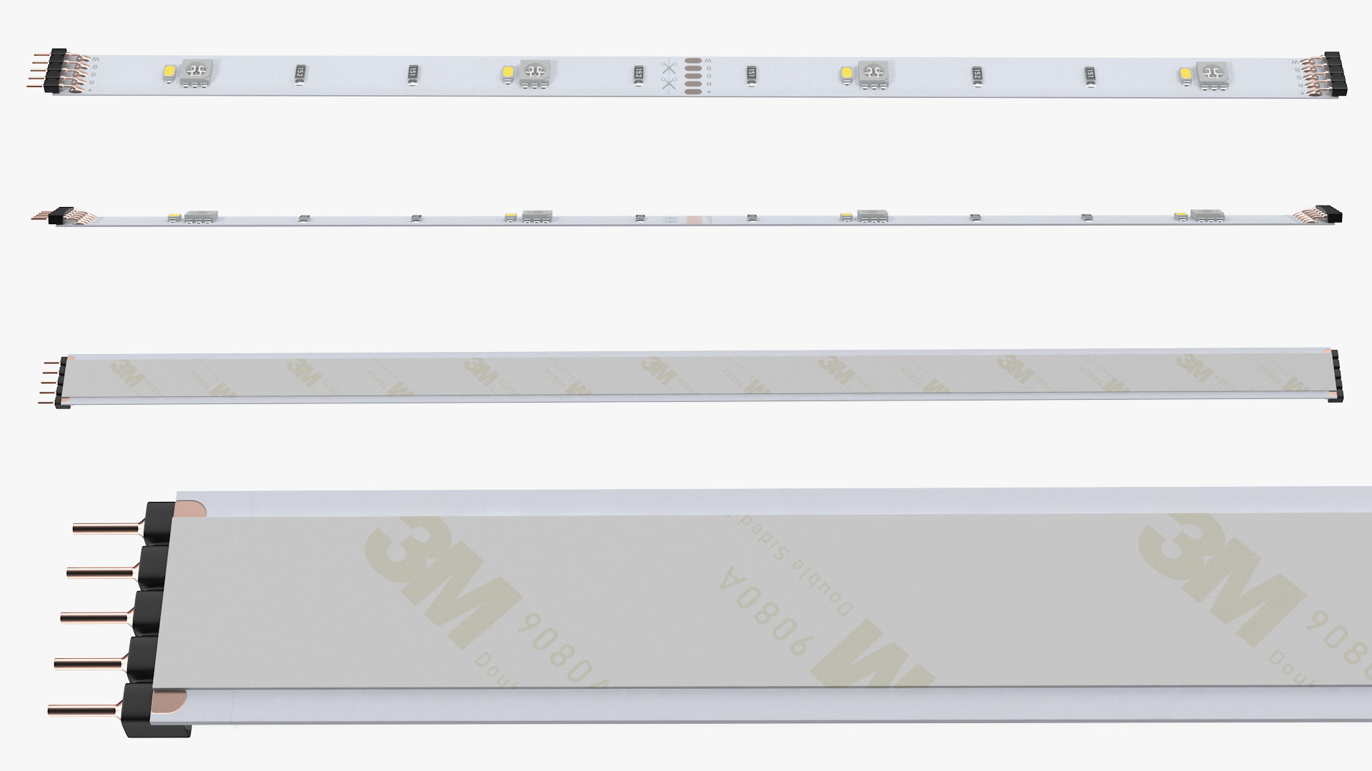 3D model 3M Flexible 20cm LED Strip Bar