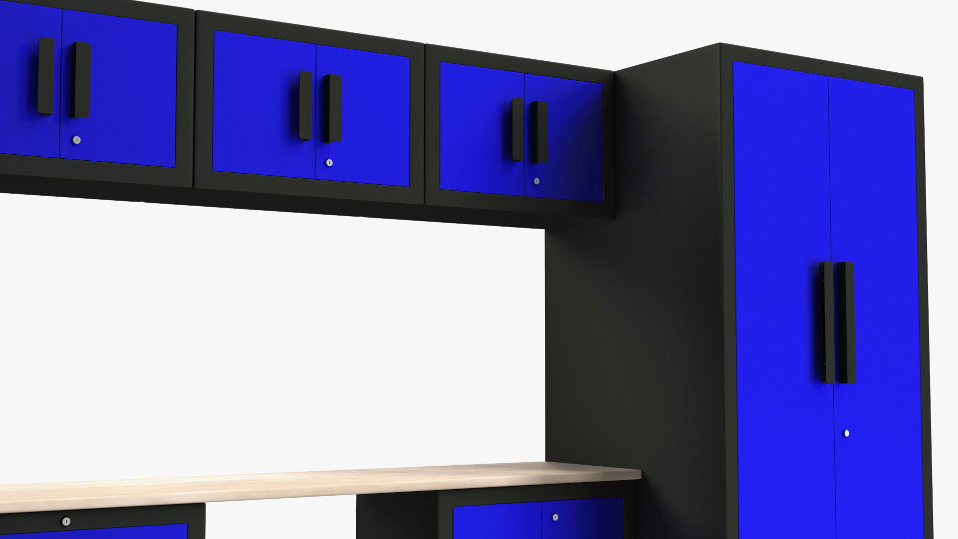 Garage Cabinet Blue 3D model