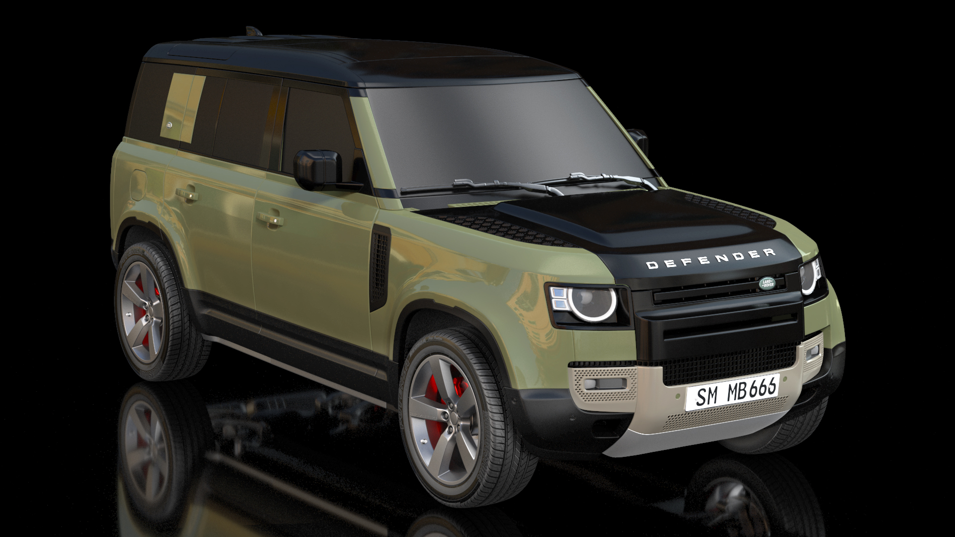 3D Land Rover Defender Country Pack Exterior Only