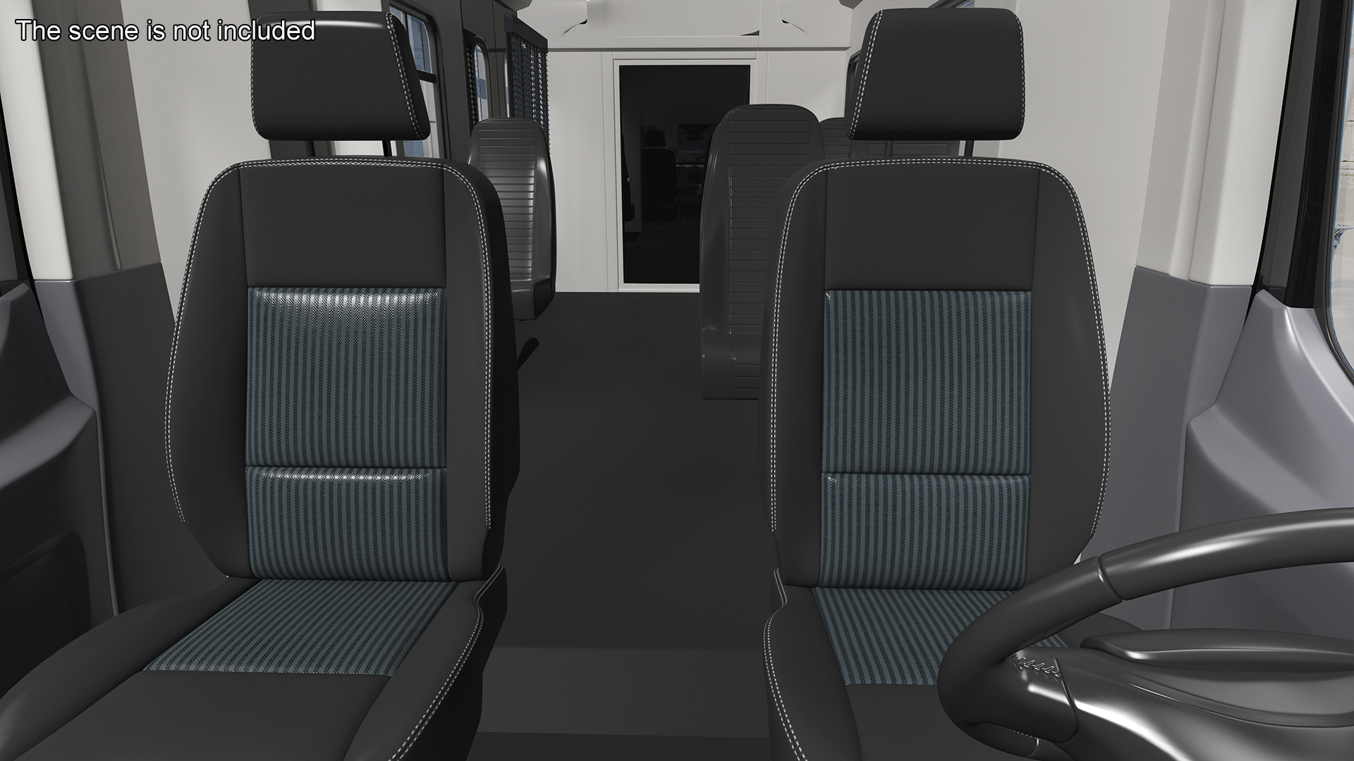 Ford Starcraft Executive Shuttle Bus Simple Interior 3D