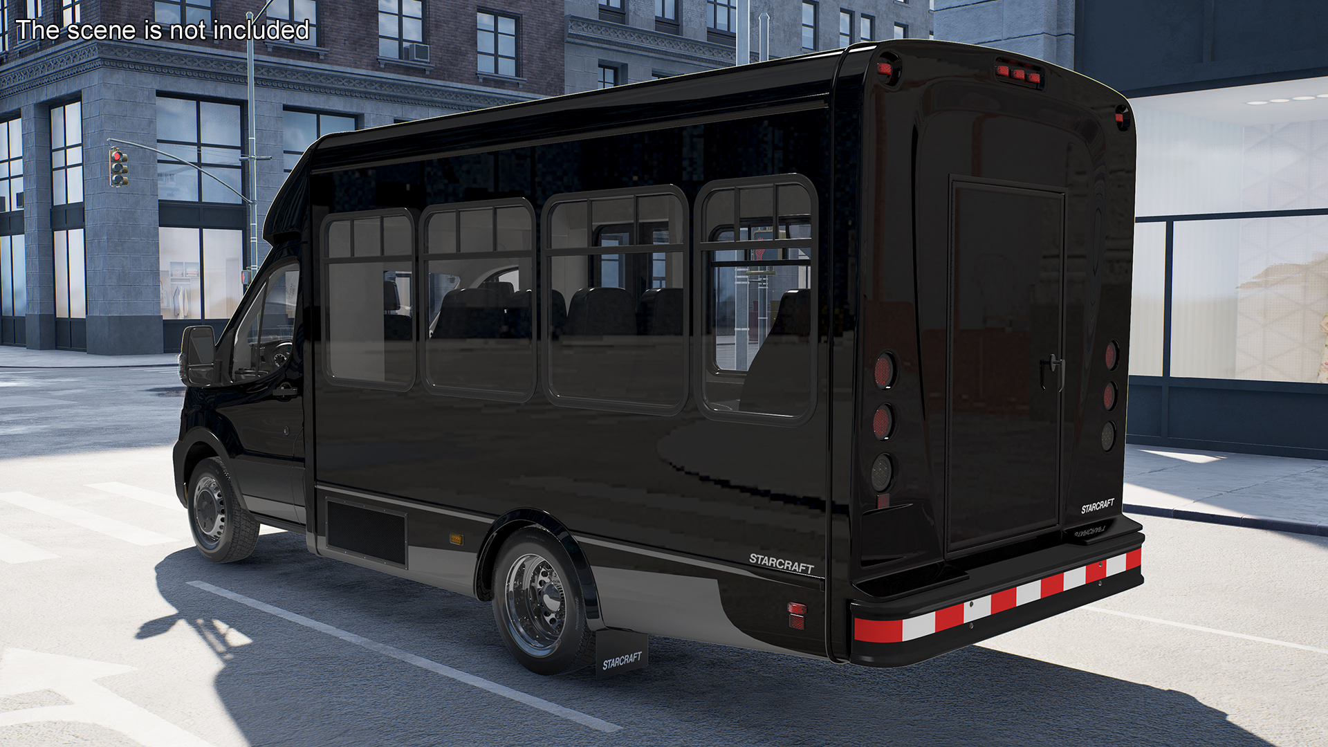 Ford Starcraft Executive Shuttle Bus Simple Interior 3D