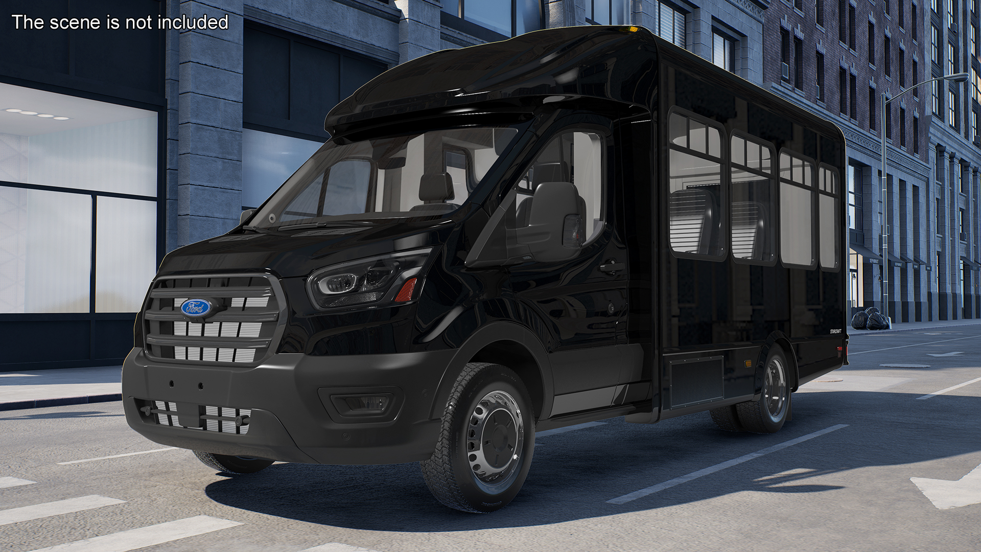 Ford Starcraft Executive Shuttle Bus Simple Interior 3D