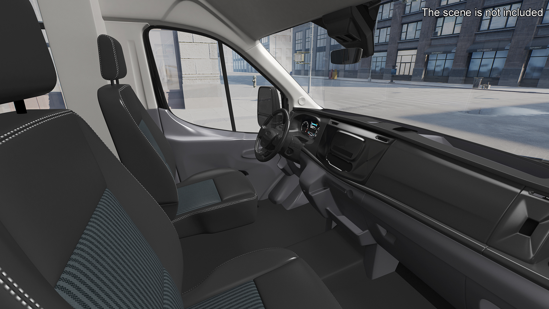 Ford Starcraft Executive Shuttle Bus Simple Interior 3D