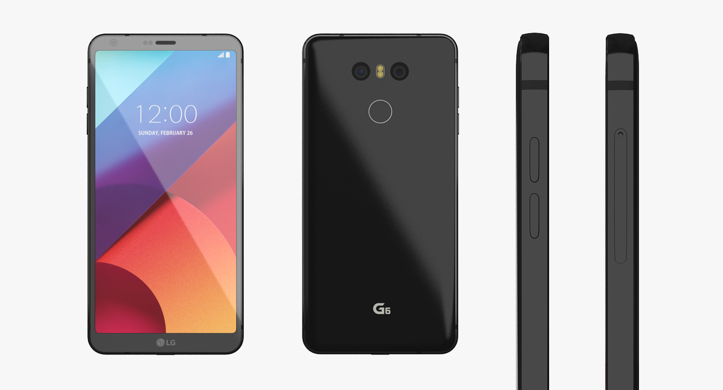 LG G6 Astro Black 3D