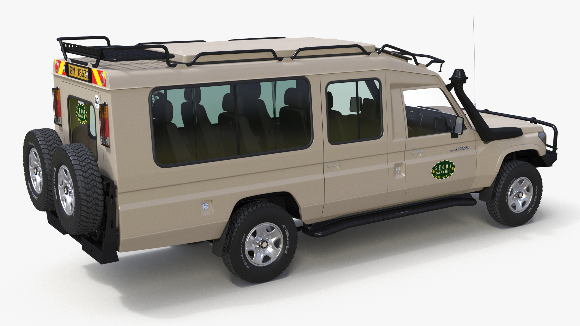 Toyota Land Cruiser Safari Beige Clean Simplified 3D model