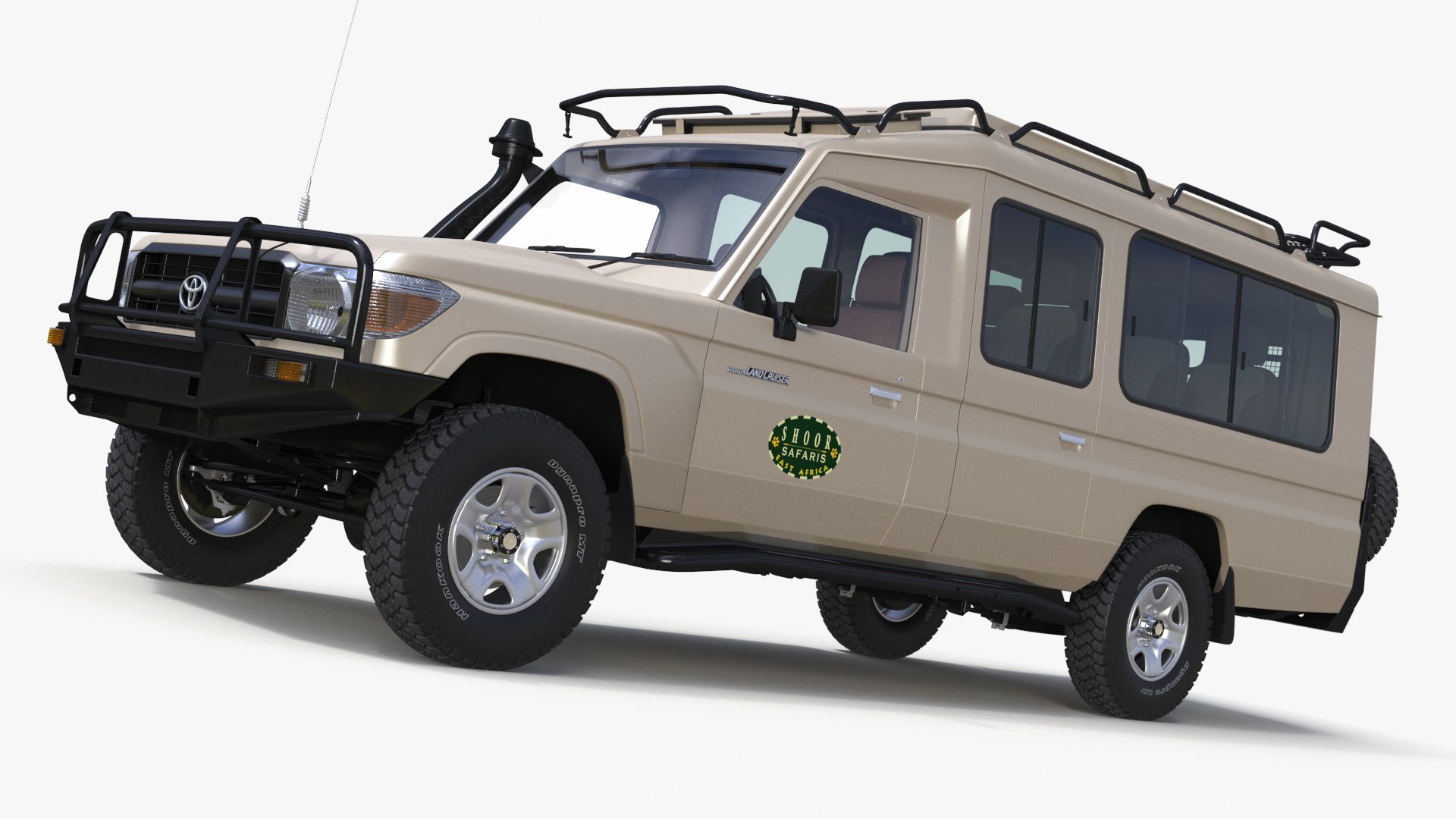 Toyota Land Cruiser Safari Beige Clean Simplified 3D model