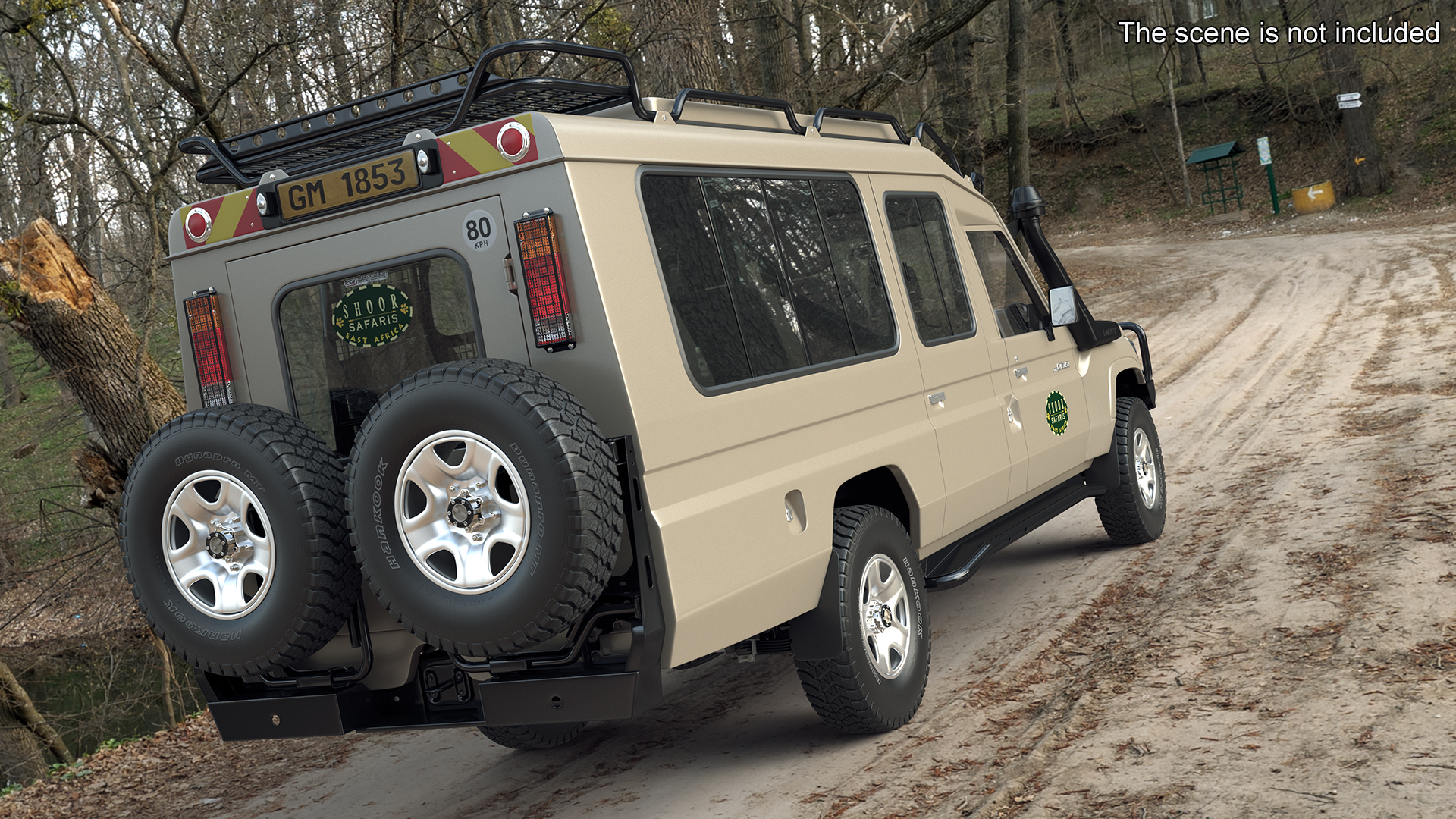 Toyota Land Cruiser Safari Beige Clean Simplified 3D model