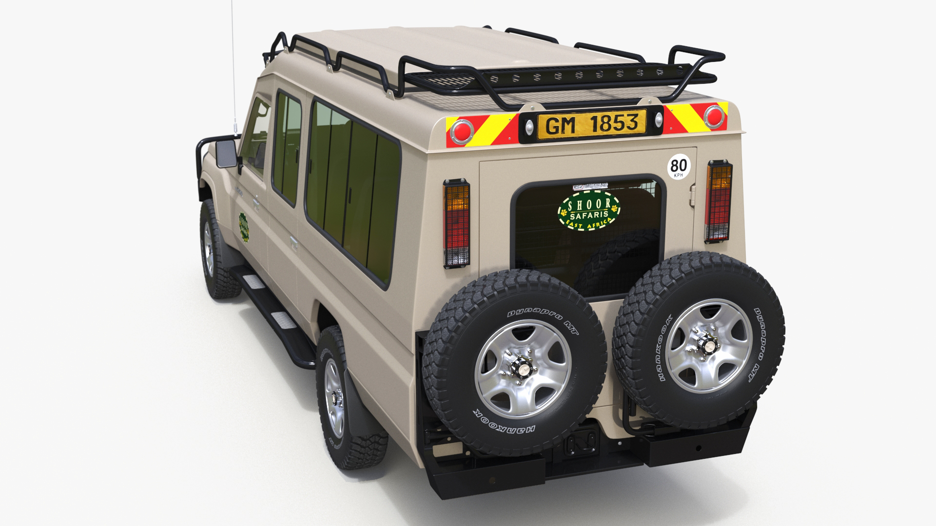 Toyota Land Cruiser Safari Beige Clean Simplified 3D model