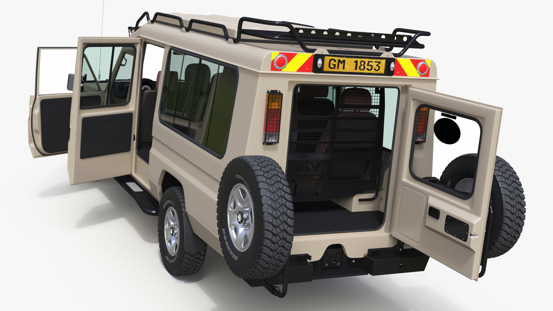 Toyota Land Cruiser Safari Beige Clean Simplified 3D model