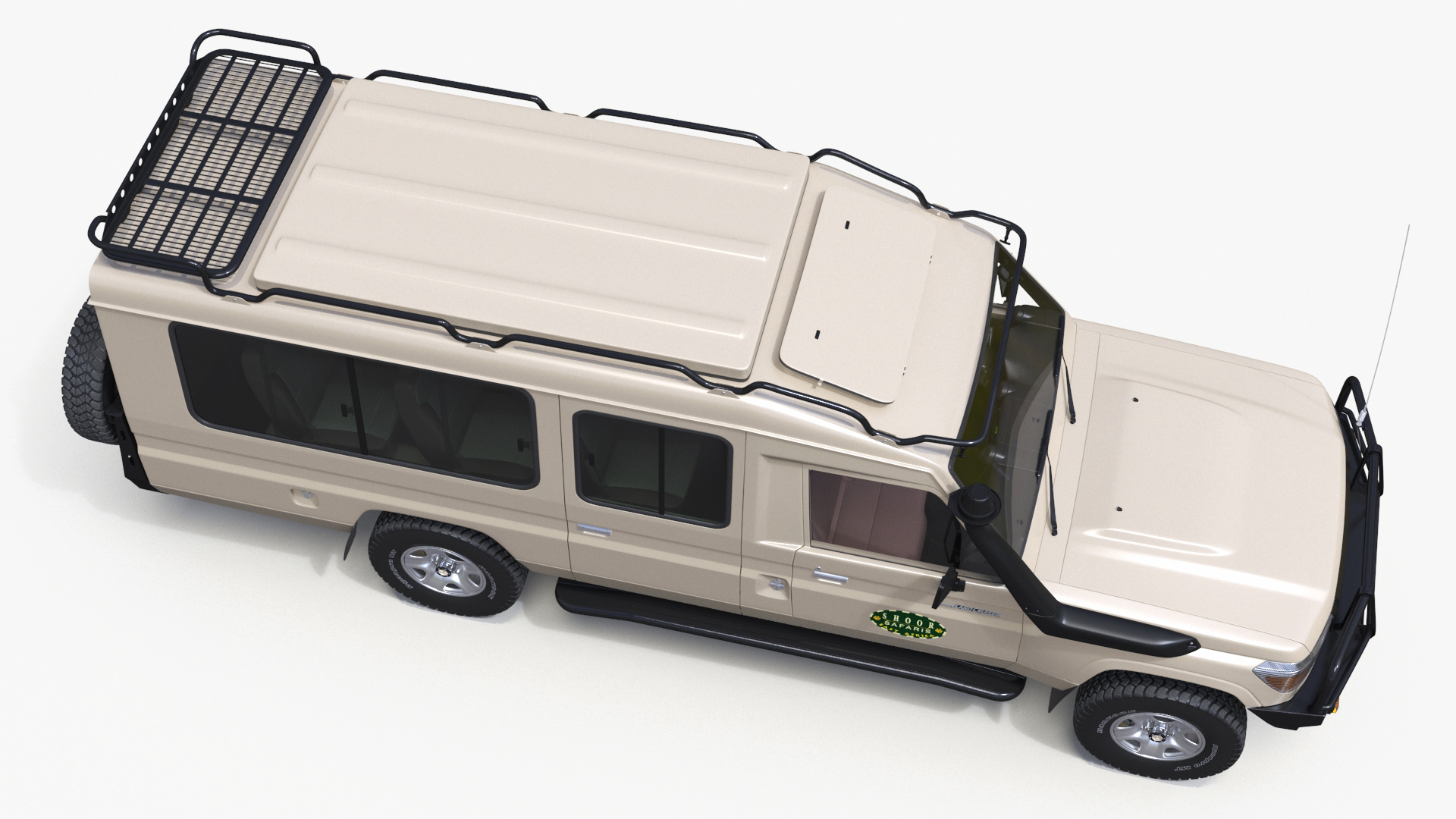 Toyota Land Cruiser Safari Beige Clean Simplified 3D model