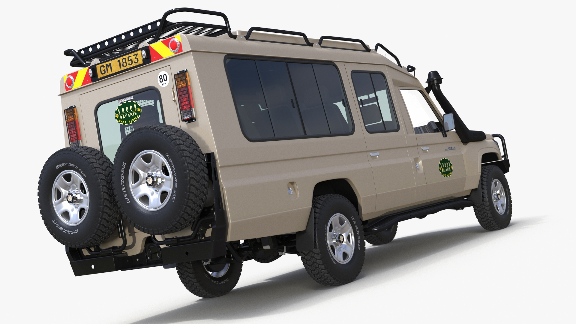 Toyota Land Cruiser Safari Beige Clean Simplified 3D model