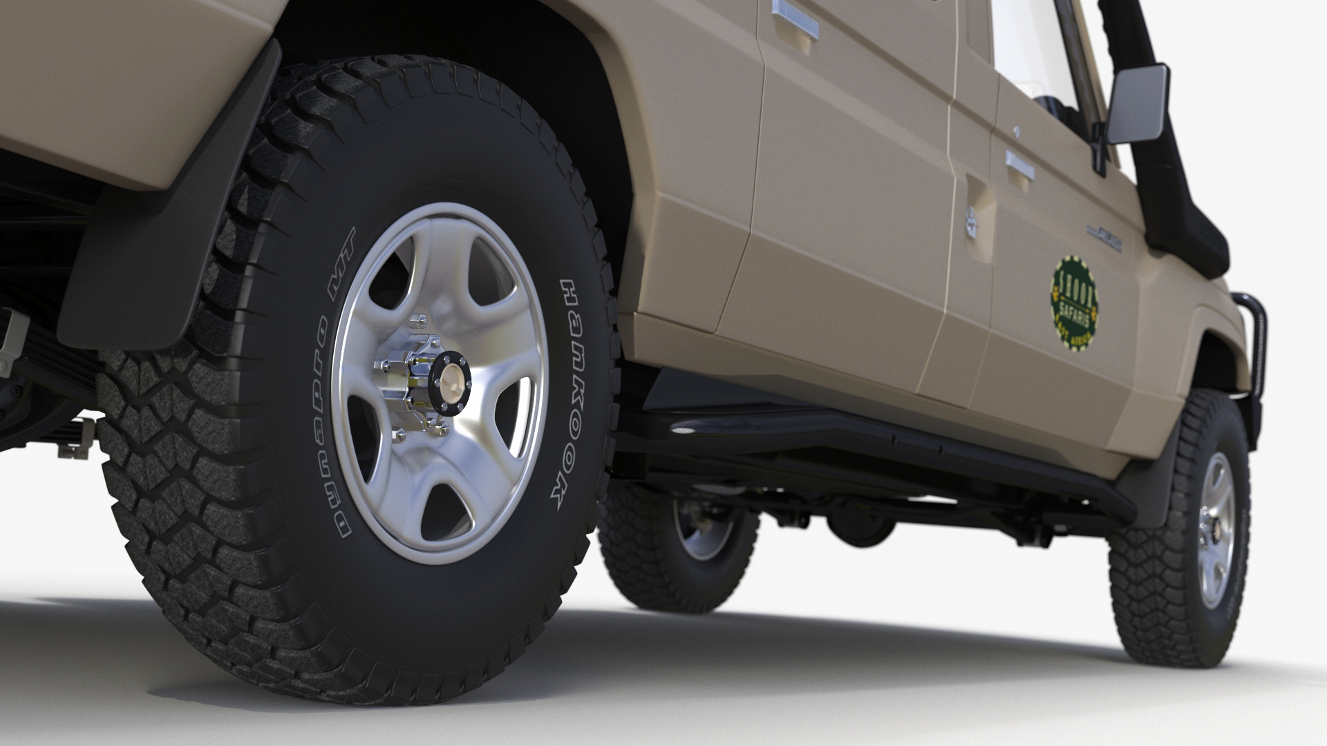 Toyota Land Cruiser Safari Beige Clean Simplified 3D model