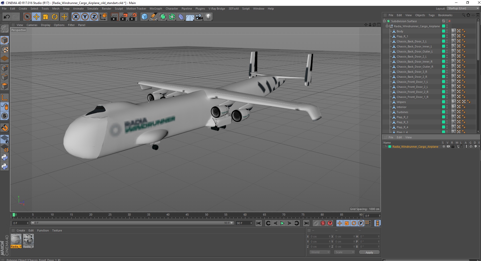 3D Radia Windrunner Cargo Airplane