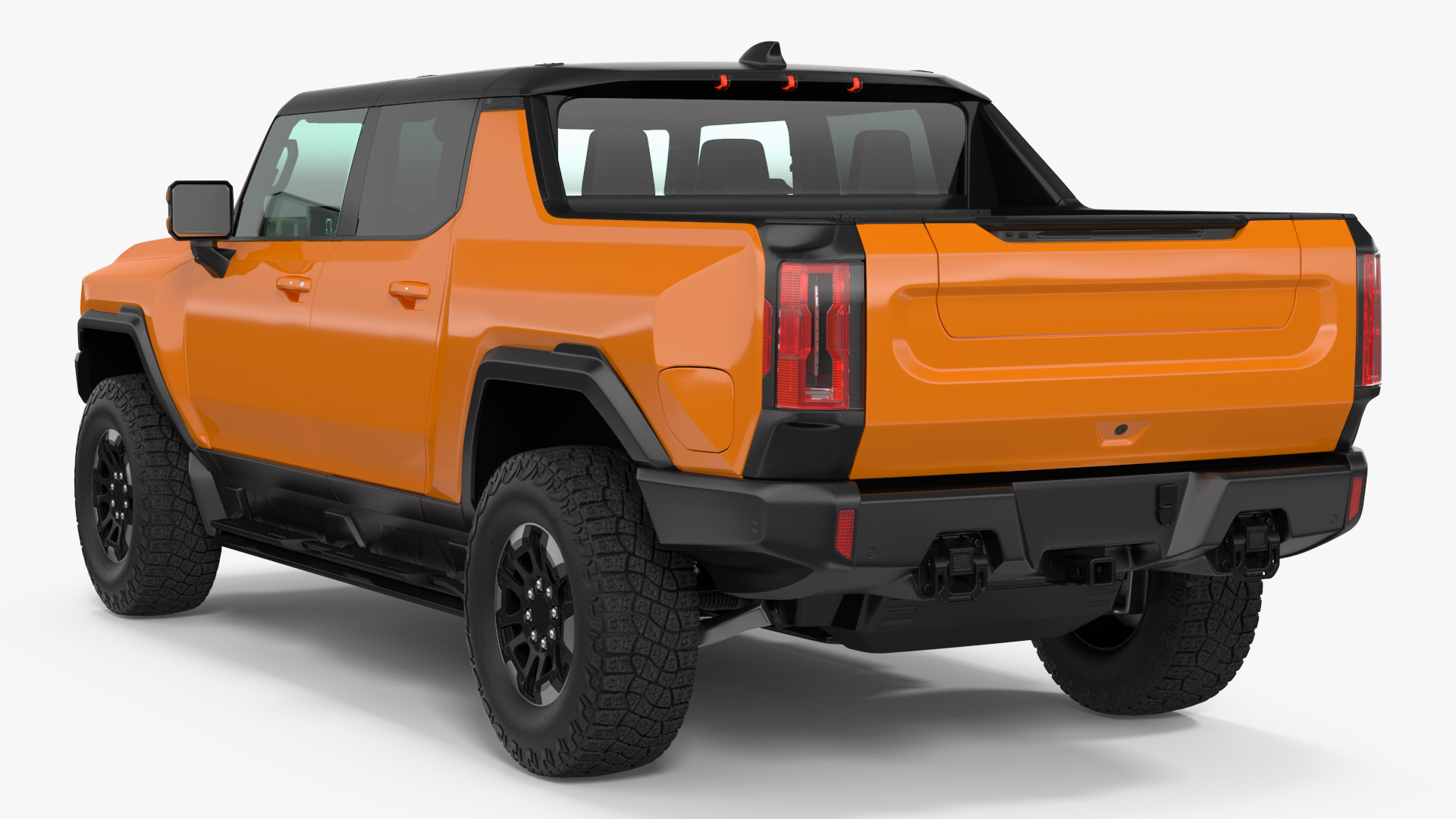 Luxury Electric SUT Truck Orange 3D