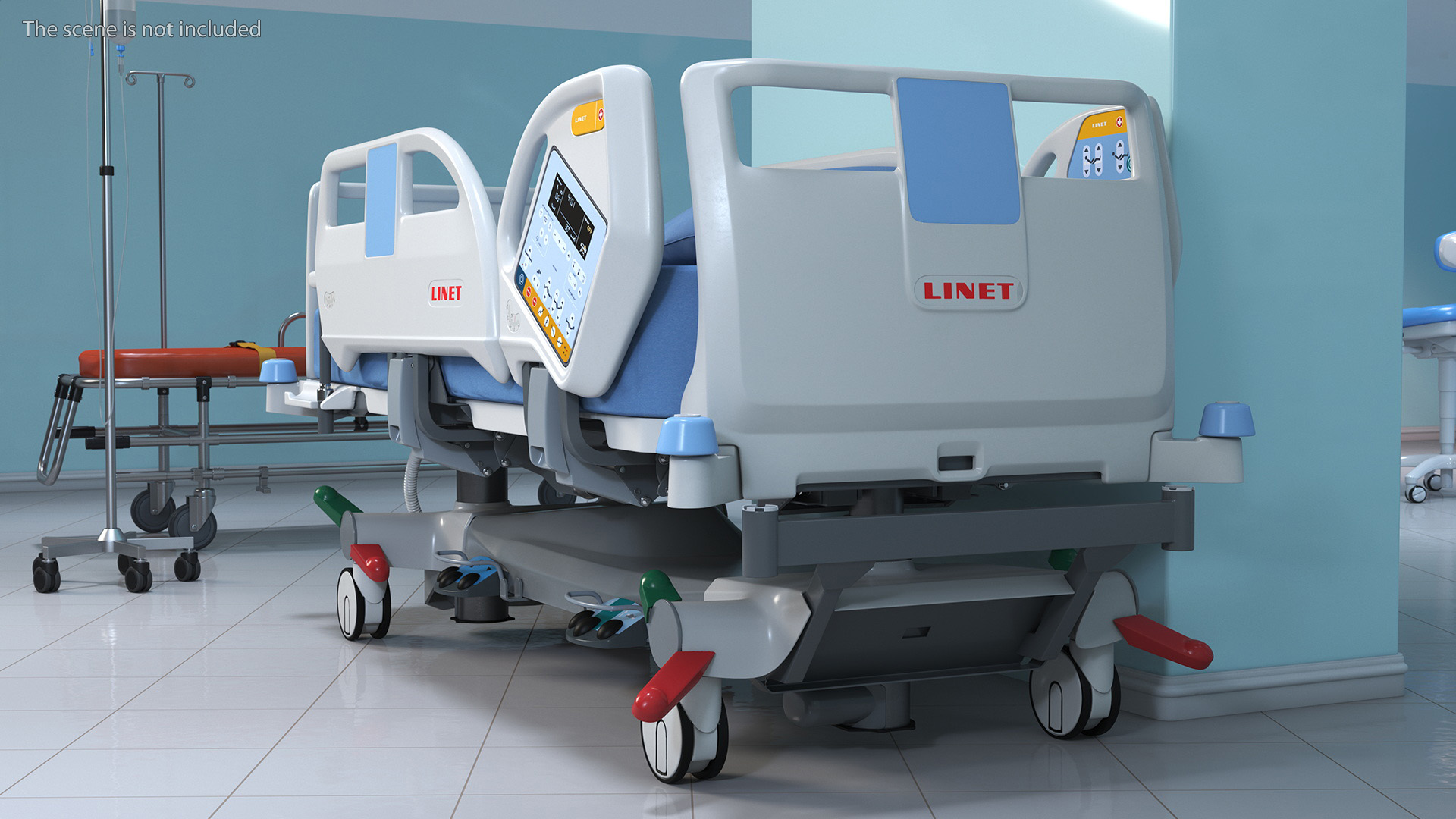 Intensive Care Bed Rigged for Cinema 4D 3D model