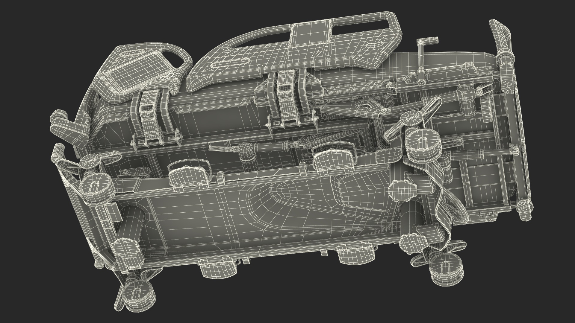 Intensive Care Bed Rigged for Cinema 4D 3D model