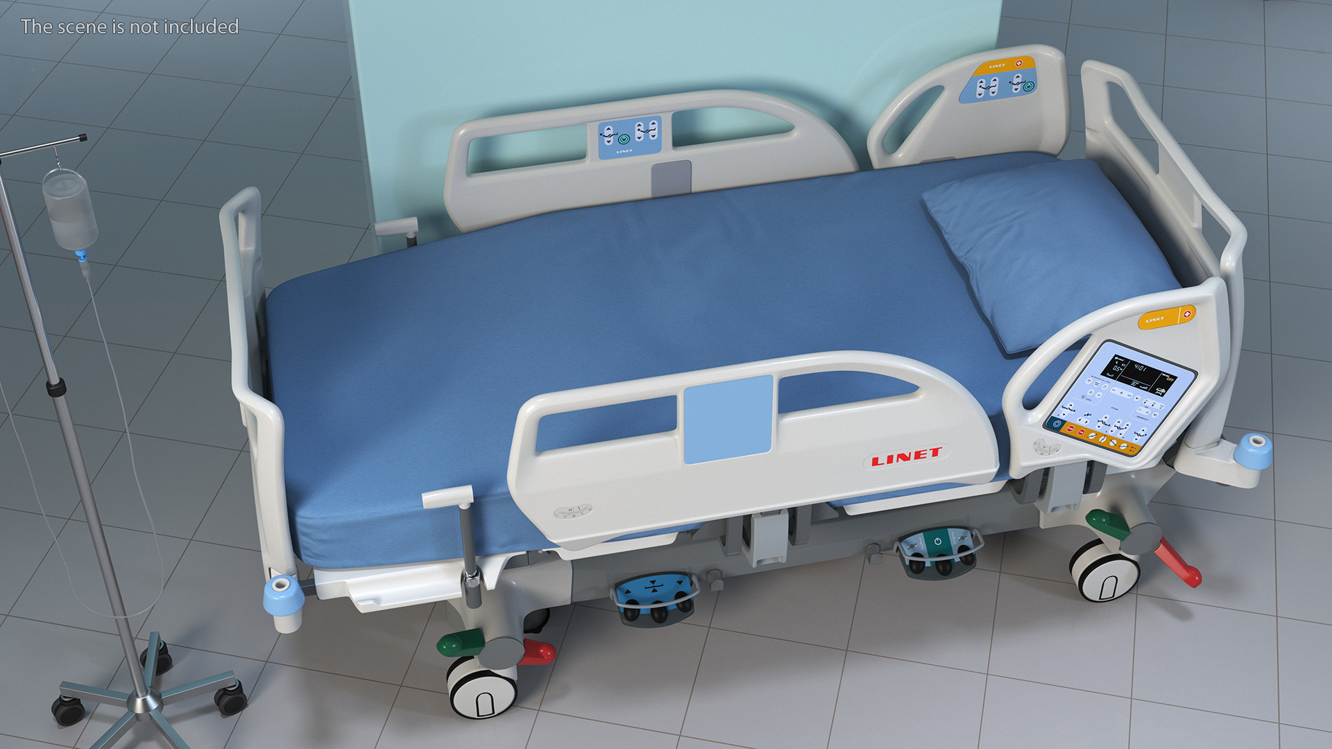 Intensive Care Bed Rigged for Cinema 4D 3D model