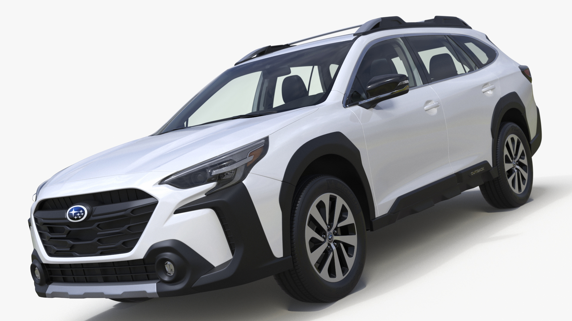 3D White Subaru Outback 2025 Simplified