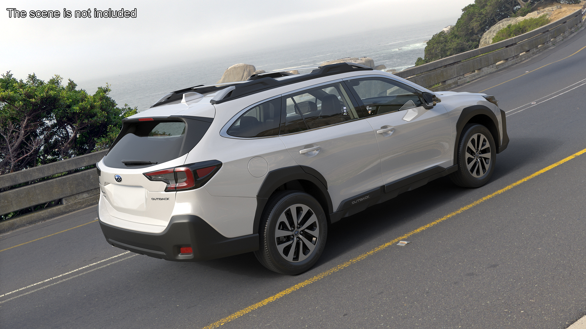 3D White Subaru Outback 2025 Simplified