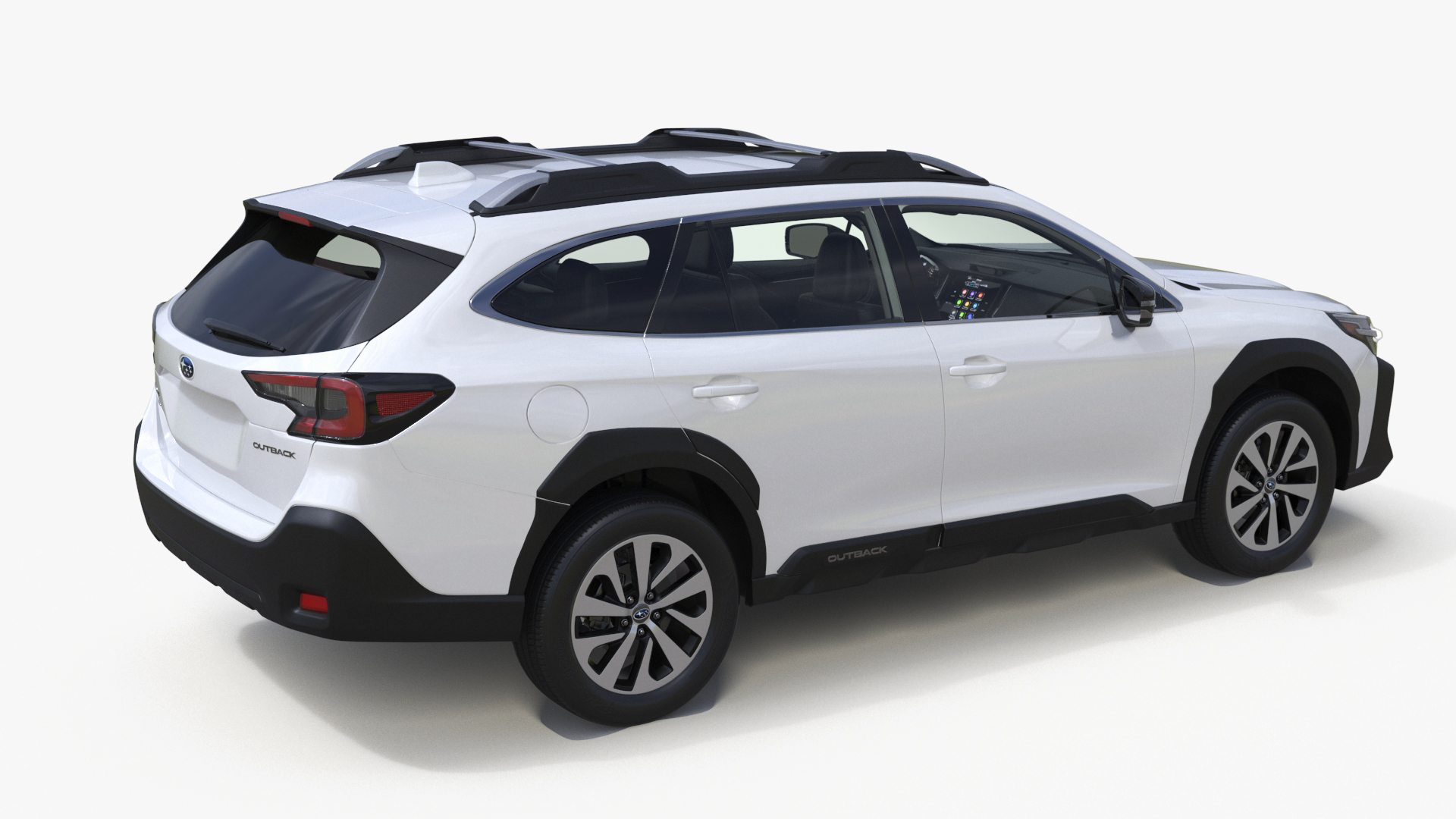 3D White Subaru Outback 2025 Simplified