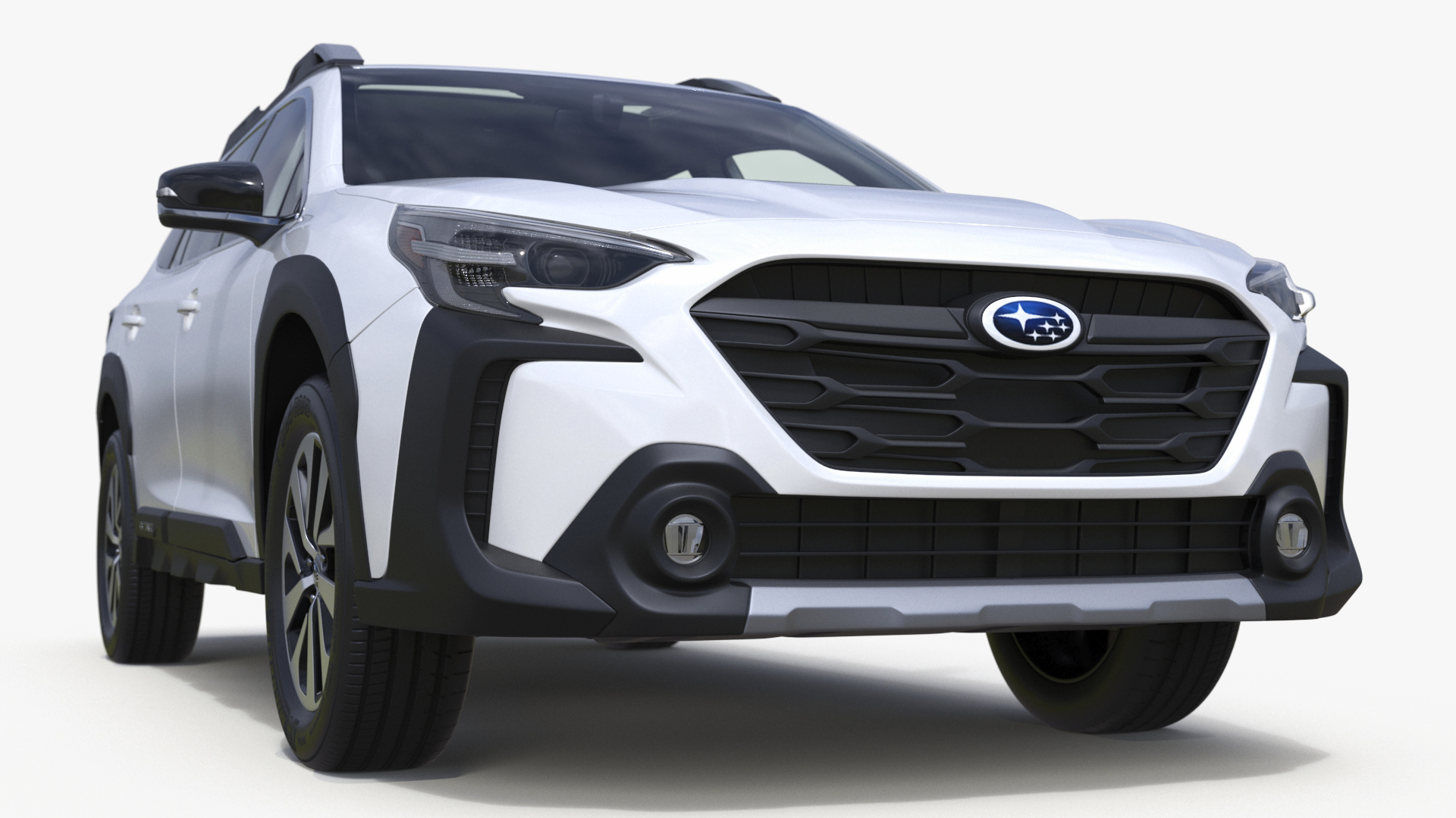 3D White Subaru Outback 2025 Simplified