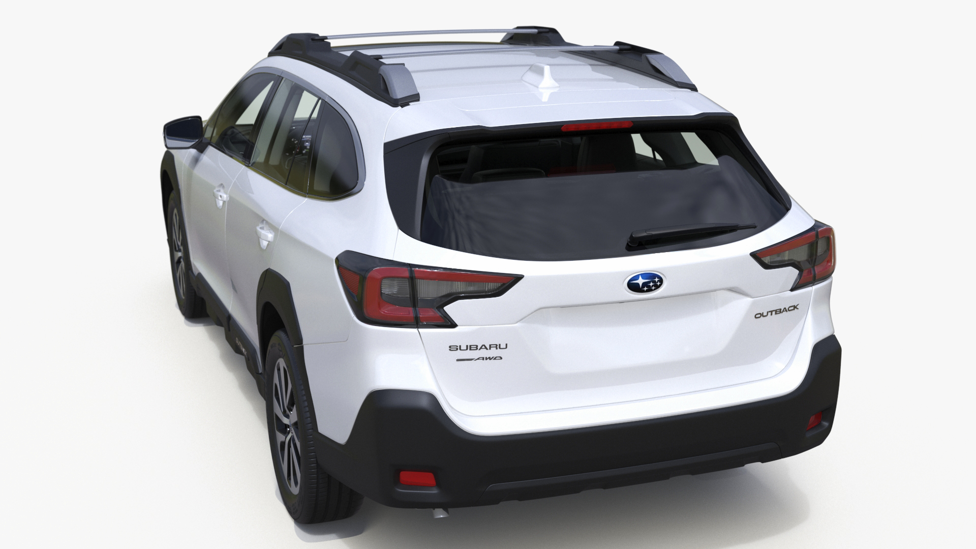 3D White Subaru Outback 2025 Simplified