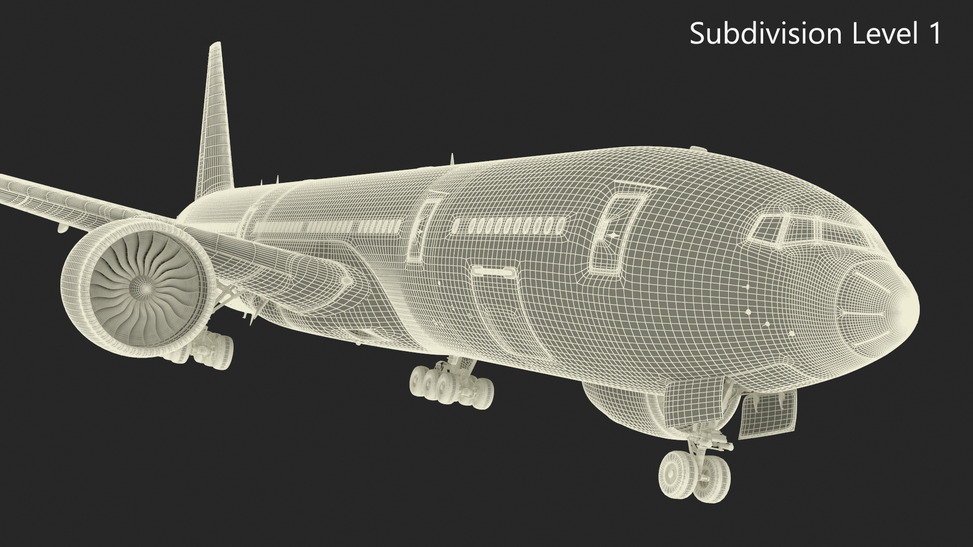 3D model Boeing 777-200 Passenger Aircraft Rigged