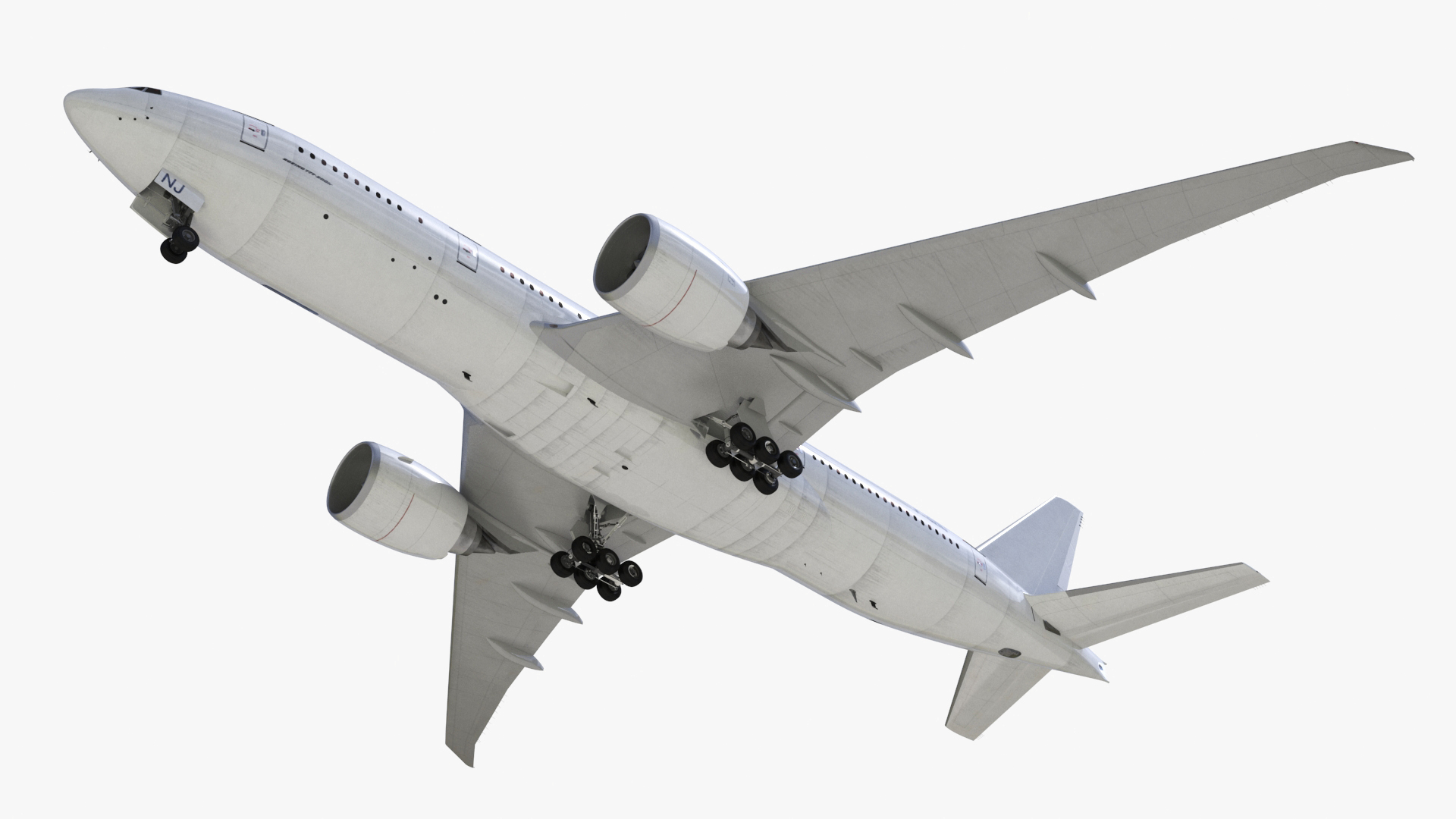 3D model Boeing 777-200 Passenger Aircraft Rigged