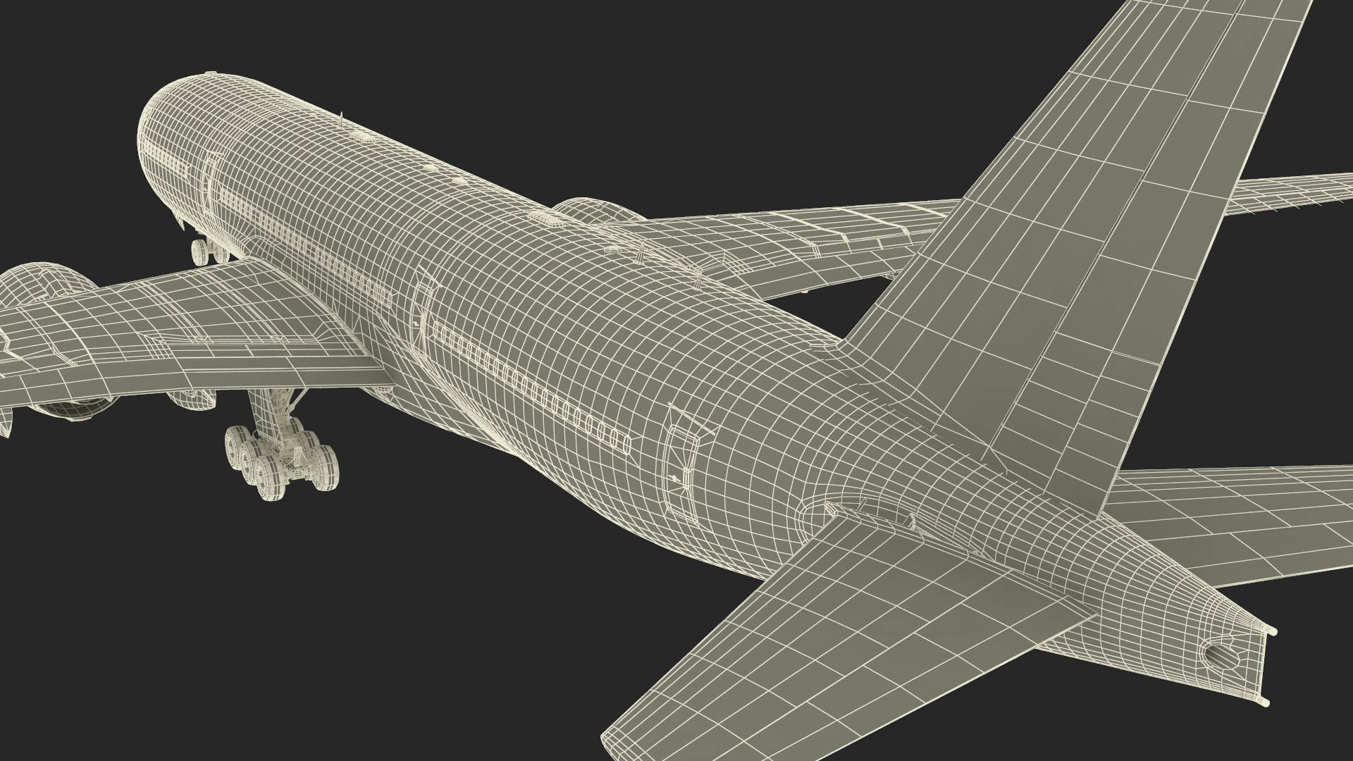 3D model Boeing 777-200 Passenger Aircraft Rigged