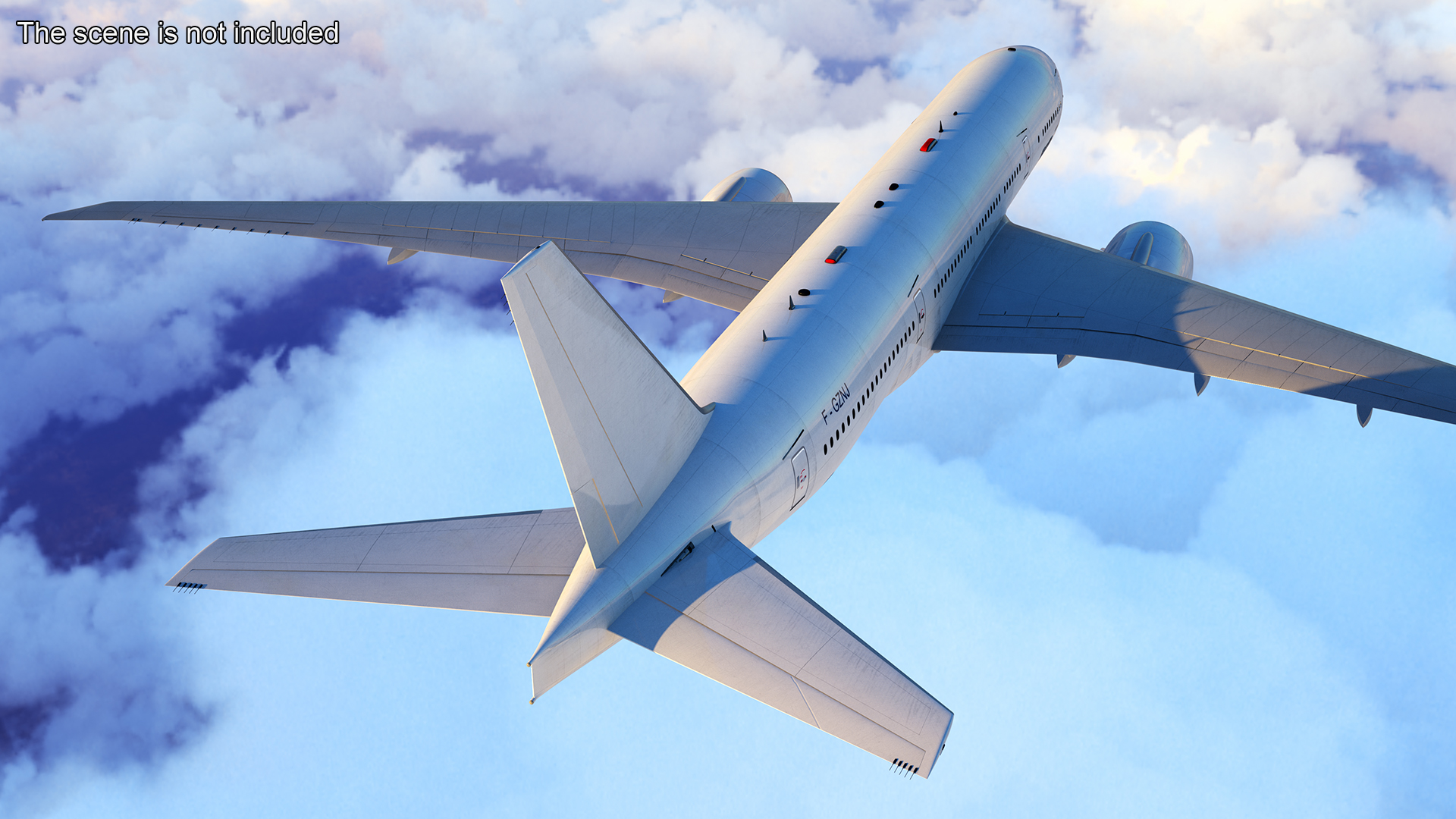 3D model Boeing 777-200 Passenger Aircraft Rigged