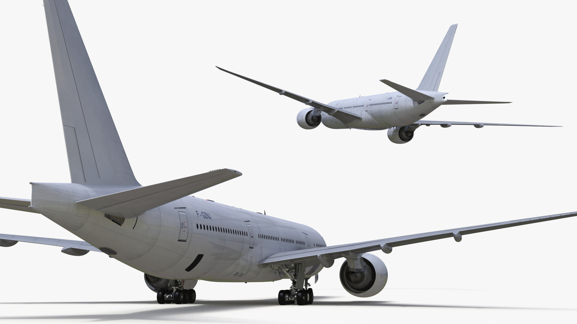 3D model Boeing 777-200 Passenger Aircraft Rigged