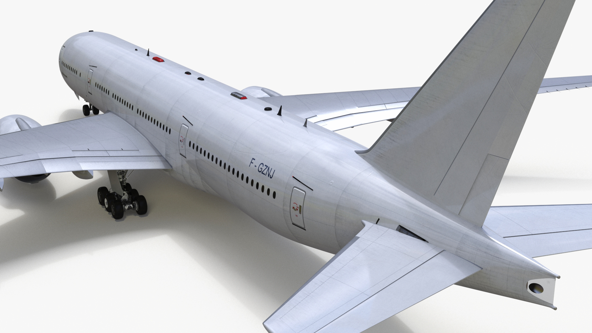 3D model Boeing 777-200 Passenger Aircraft Rigged