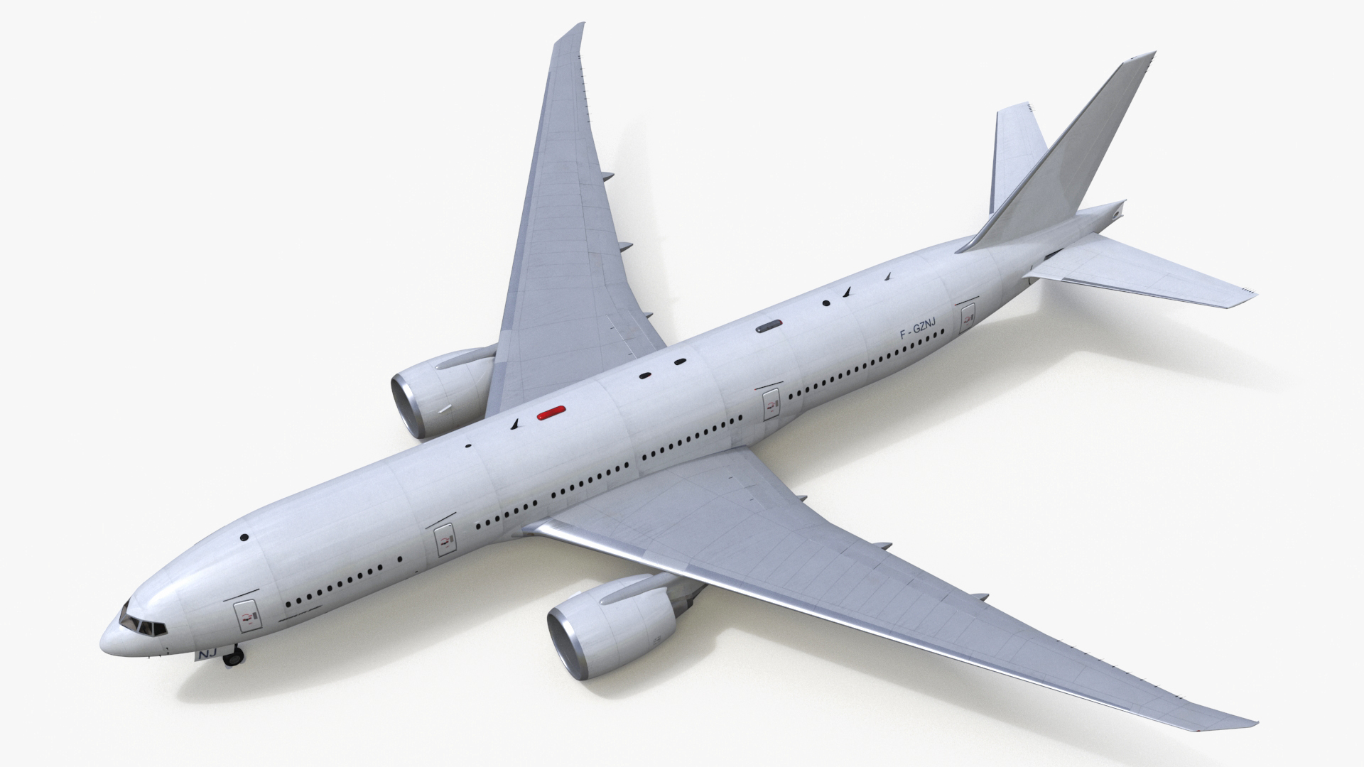 3D model Boeing 777-200 Passenger Aircraft Rigged