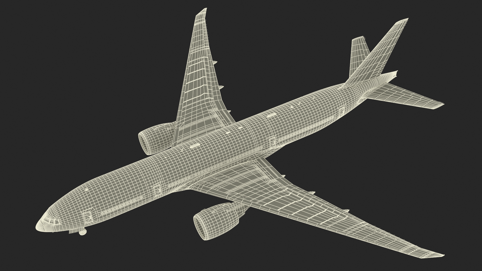 3D model Boeing 777-200 Passenger Aircraft Rigged