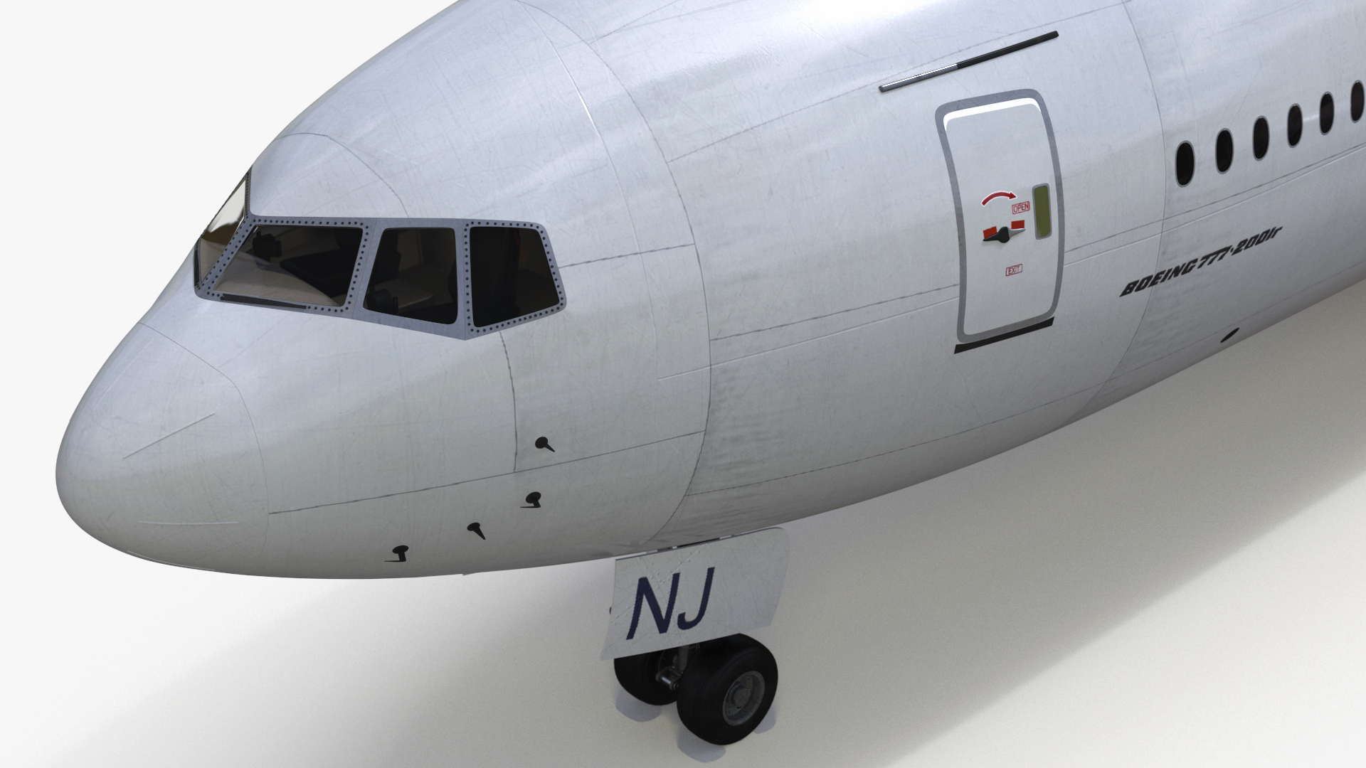 3D model Boeing 777-200 Passenger Aircraft Rigged