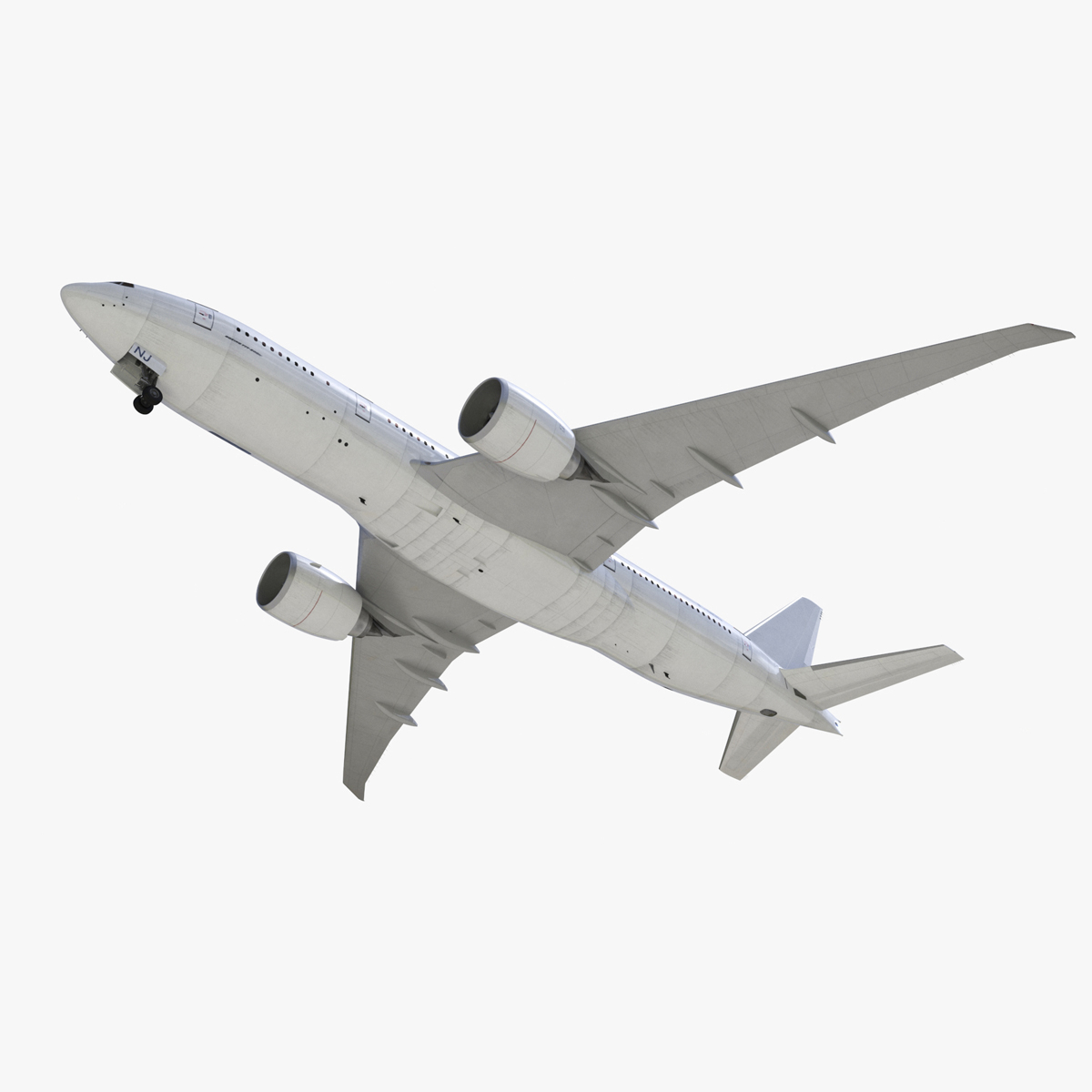 3D model Boeing 777-200 Passenger Aircraft Rigged