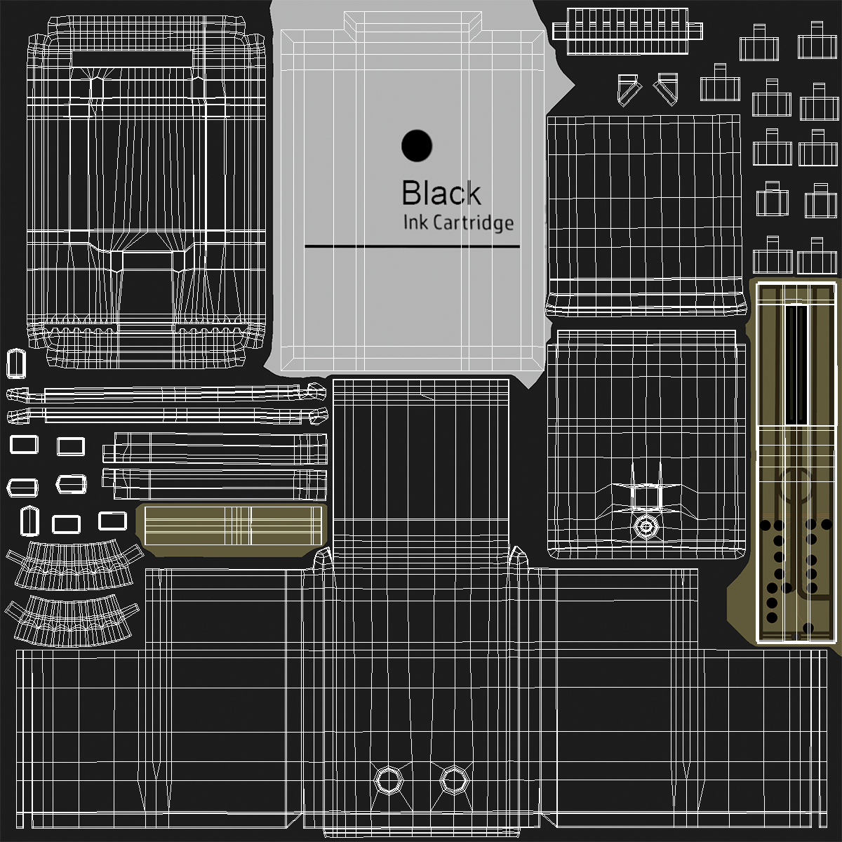 Ink Cartridge Black 3D model