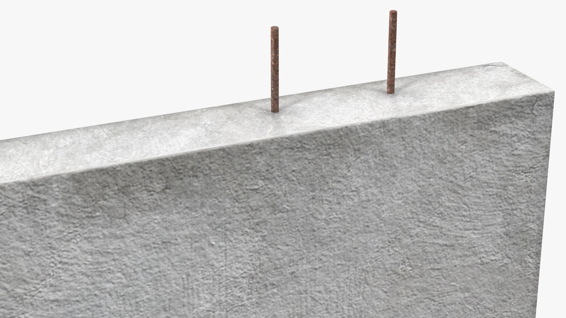 Concrete Panel with Windows Long 3D