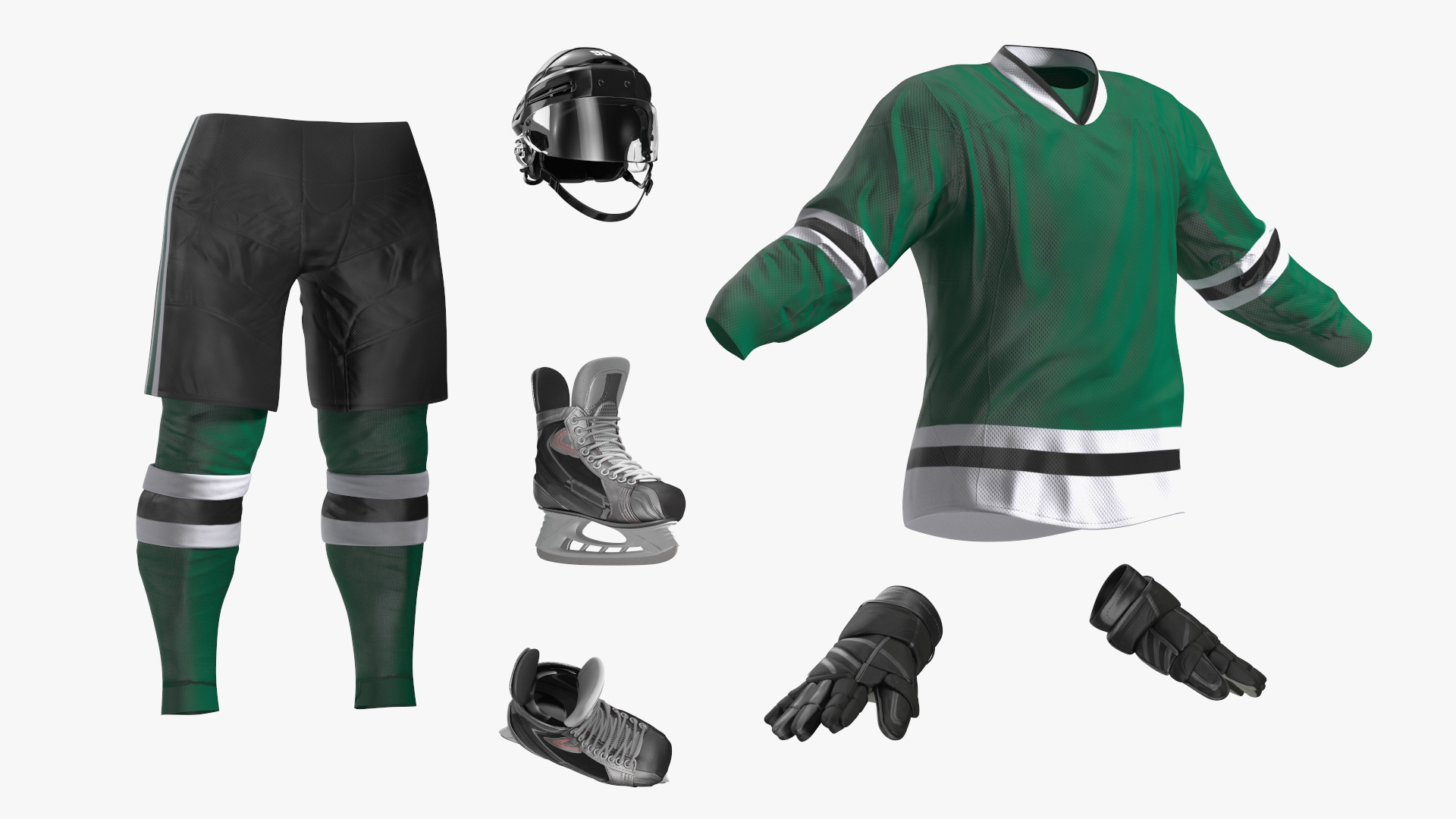 Ice Hockey Player Gear 3D