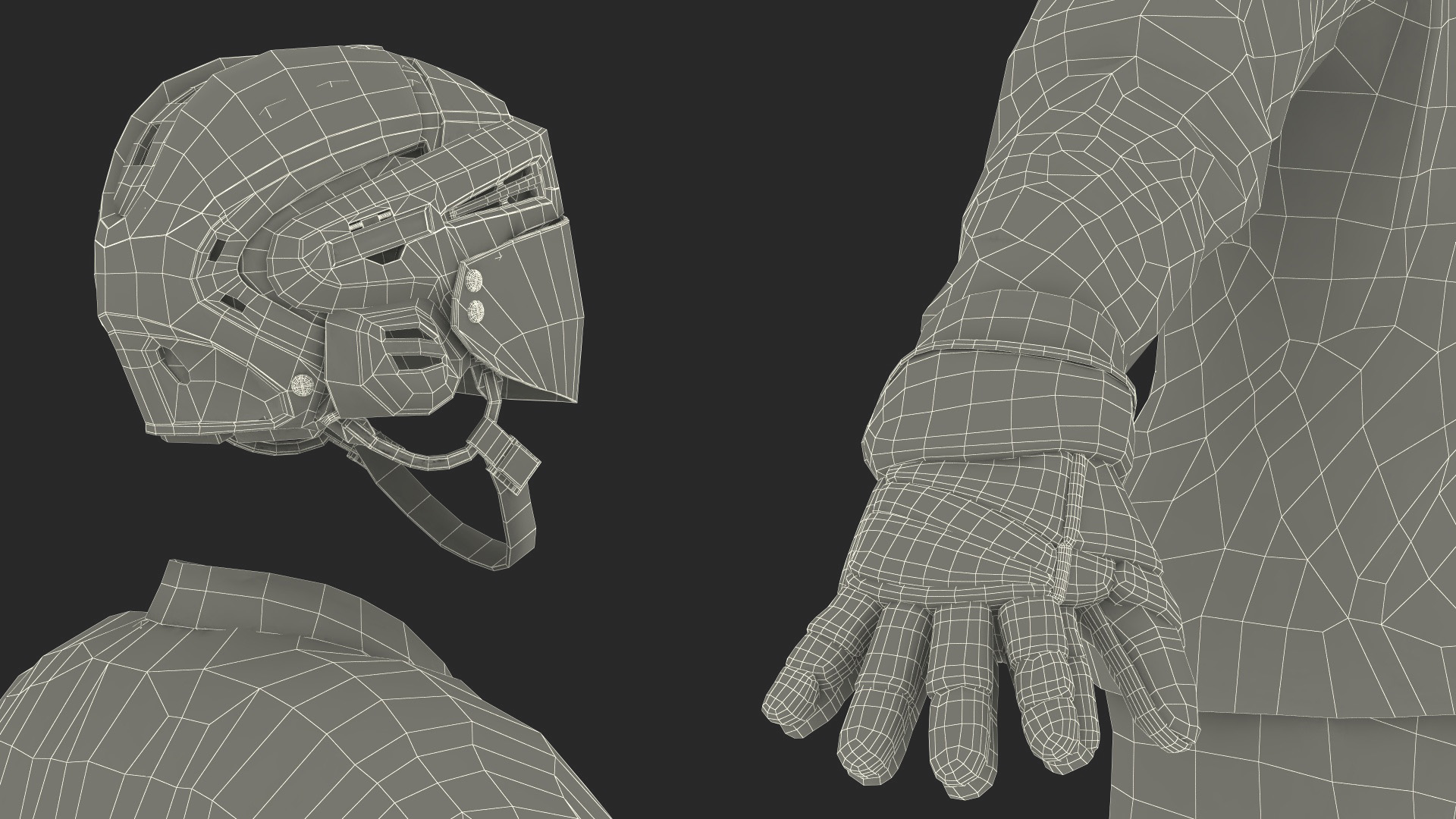 Ice Hockey Player Gear 3D